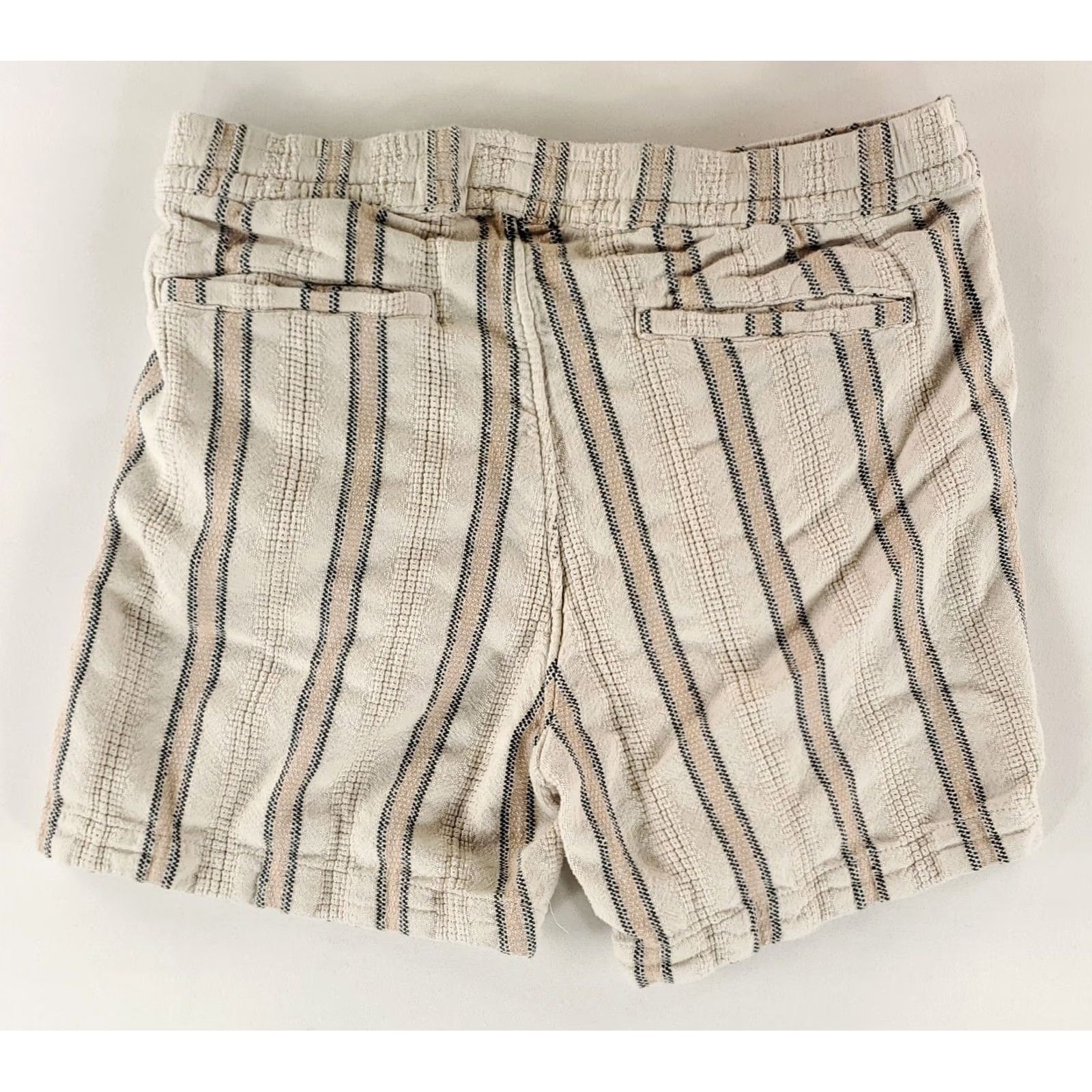 Abercrombie & Fitch Abercrombie & Fitch Shorts Knit Tan Drawstring Cotton Baja Mens L 34 White Size US 33 - 3 Thumbnail