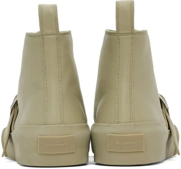 Jil Sander o1y1124 Buckle High-Top Sneakers in Green Size US 11 / EU 44 - 2 Thumbnail