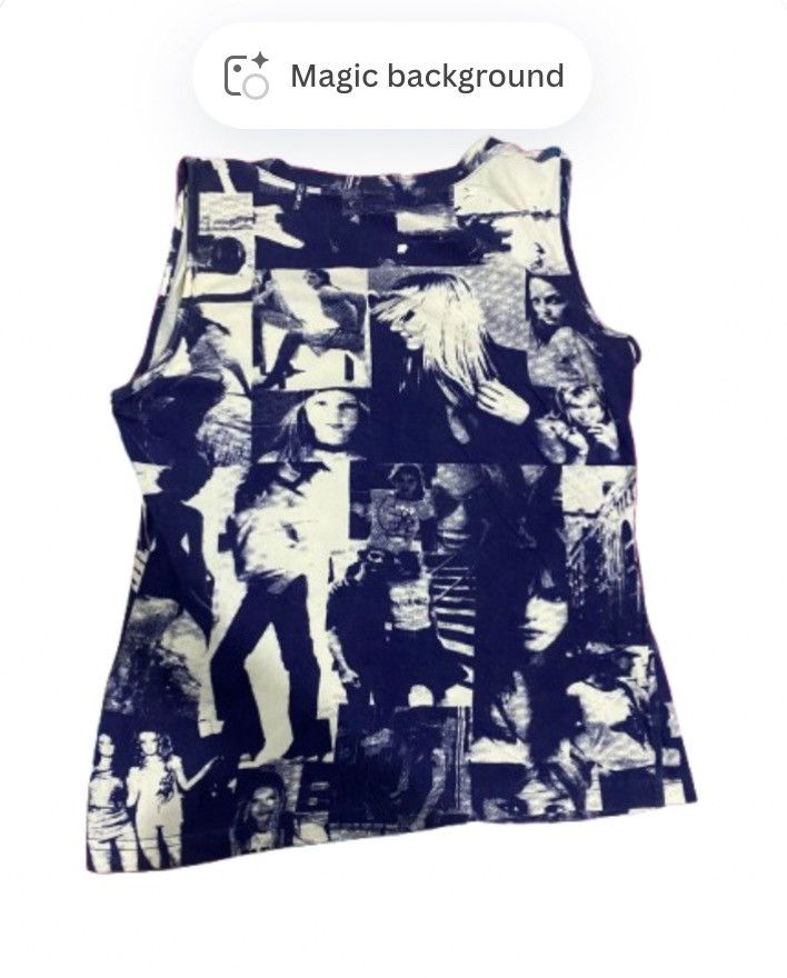 Designer full print sleeveless shirt Size S / US 4 / IT 40 - 3 Thumbnail