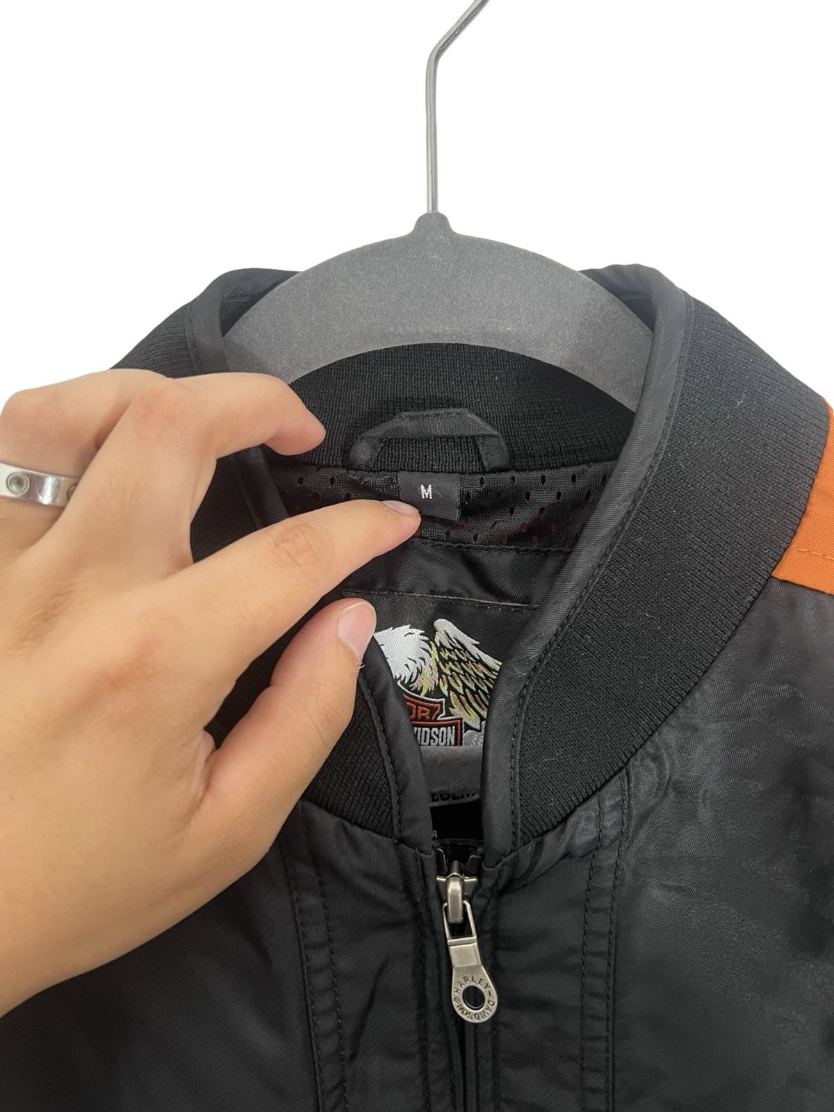Harley Davidson Harley Davidson Vintage Bomber Jacket 2008 Black and Orange Size US M / EU 48-50 / 2 - 4 Thumbnail