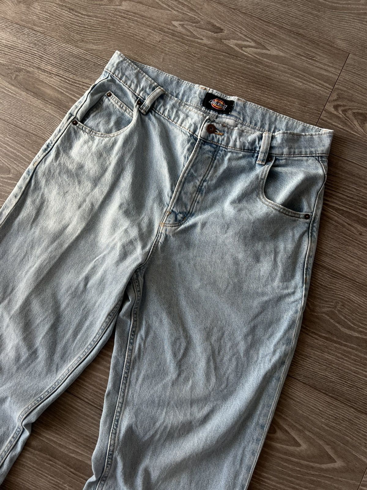 Dickies × Japanese Brand ‼️Dickies Box Logo Baggy Mom Lite White Denim Jeans‼️ Size US 32 / EU 48 - 20 Thumbnail