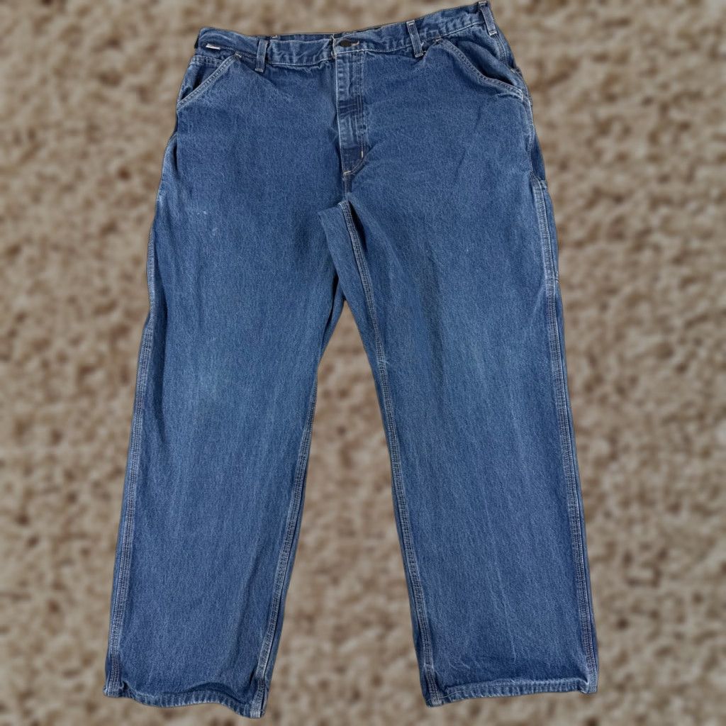 Carhartt VINTAGE Carhartt Jeans Mens 40 Blue Denim Flame-Resistant FR FRB13 NFPA 2113 Workwear jeans Size US 40 / EU 56 - 1 Thumbnail
