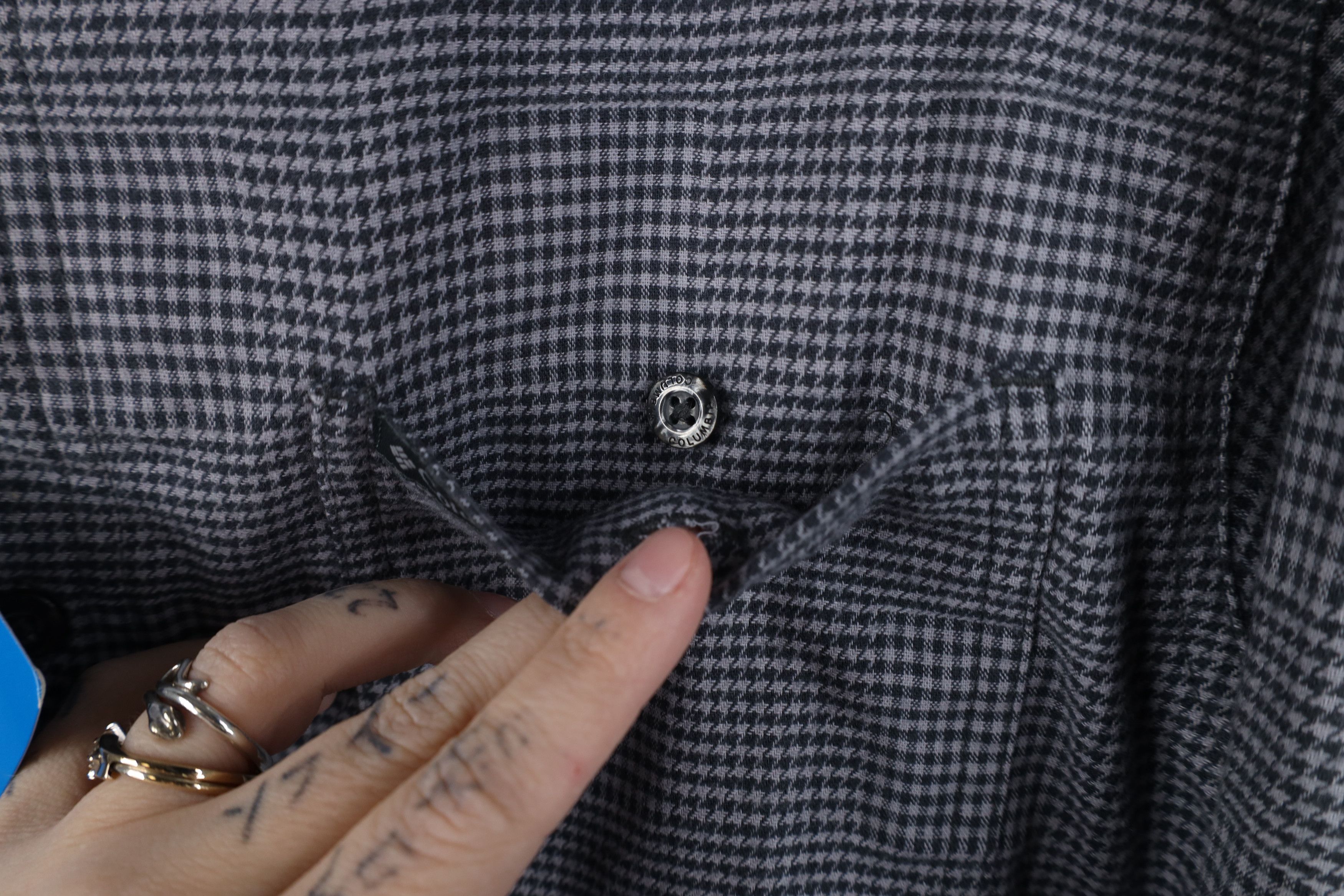 Columbia New Columbia Houndstooth Flannel Collared Button Shirt Gray Size US S / EU 44-46 / 1 - 5 Thumbnail