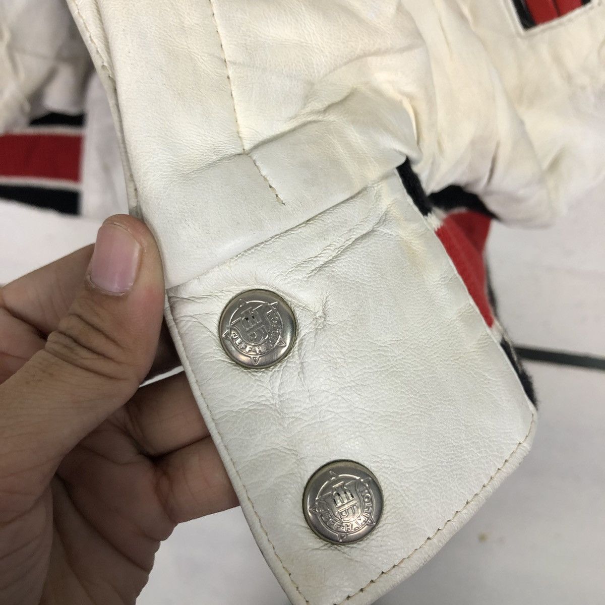 Jeff Hamilton 💥VINTAGE REVERSIBLE LEATHER BOMBER JACKET JEFF HAMILTON Size US L / EU 52-54 / 3 - 20 Thumbnail