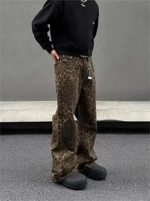 Jean Kitahara x Etou Leopard Print Wide Leg Flare Jeans Size US 32 / EU 48 - 1 Thumbnail