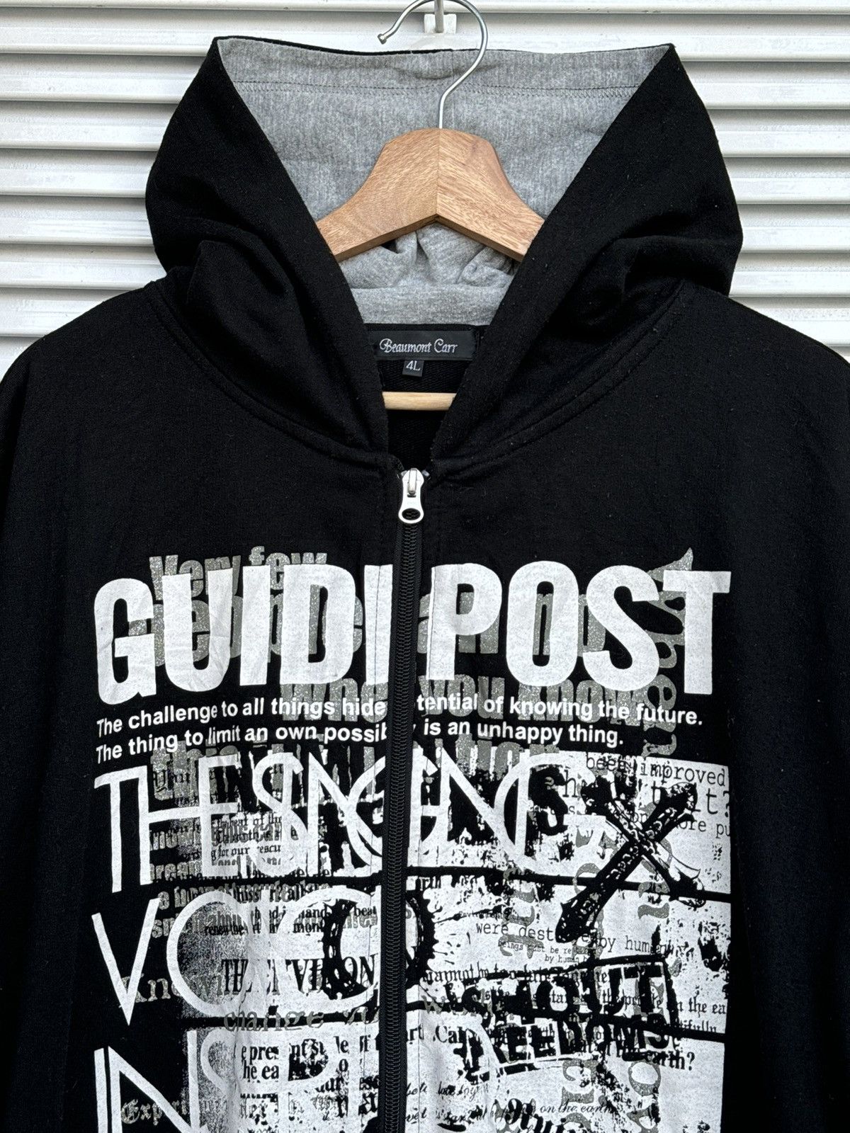 Japanese Brand Beaumont Carr Punk Riot Poem Rope Hoodies Size US XXL / EU 58 / 5 - 3 Thumbnail