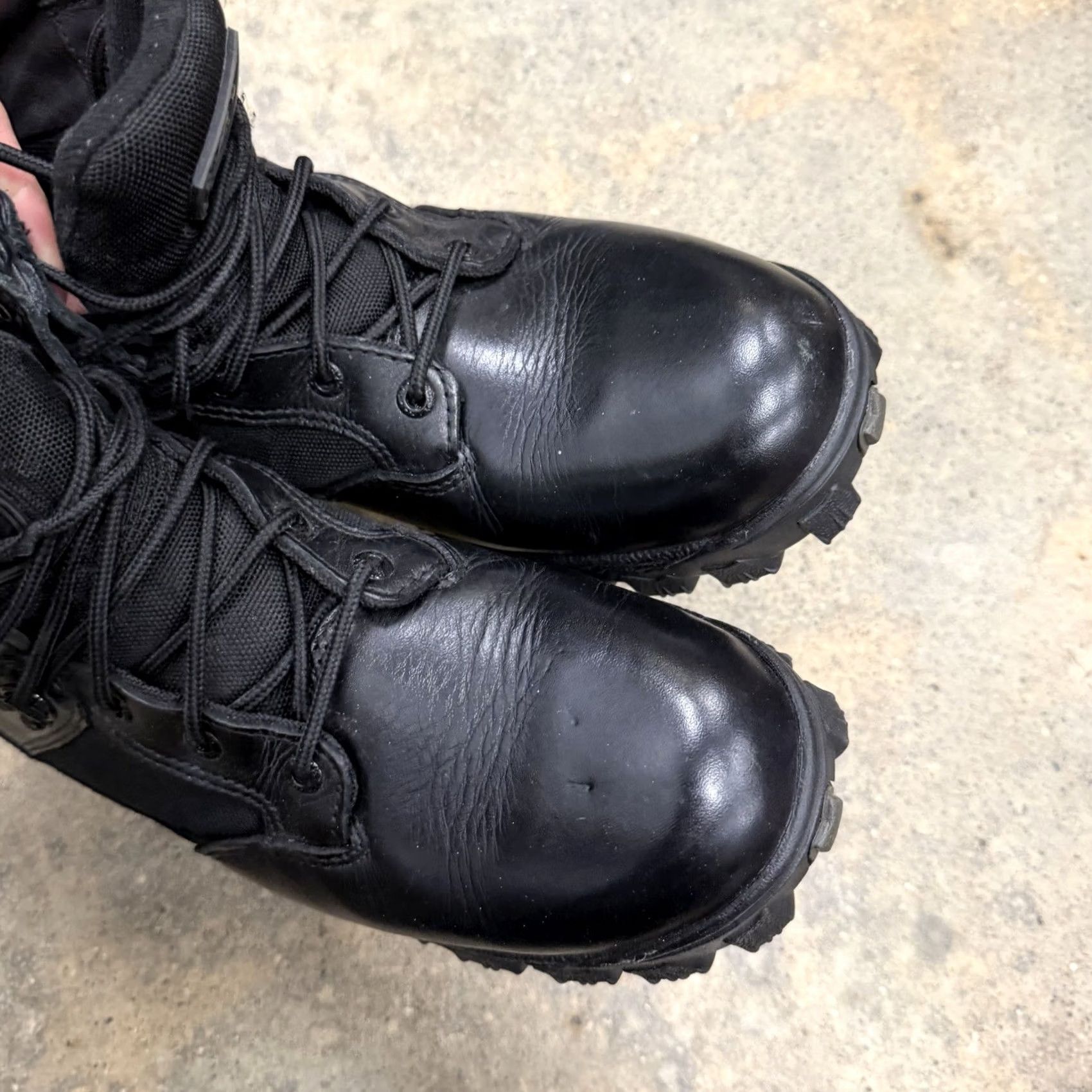 Vintage ROCKY 6" Alpha Force Composite Toe Boots Mens 9M Black Leather Waterproof Boot Leather Combat Ankle 9Mens Black RockY S2V Size US 9 / EU 42 - 6 Thumbnail