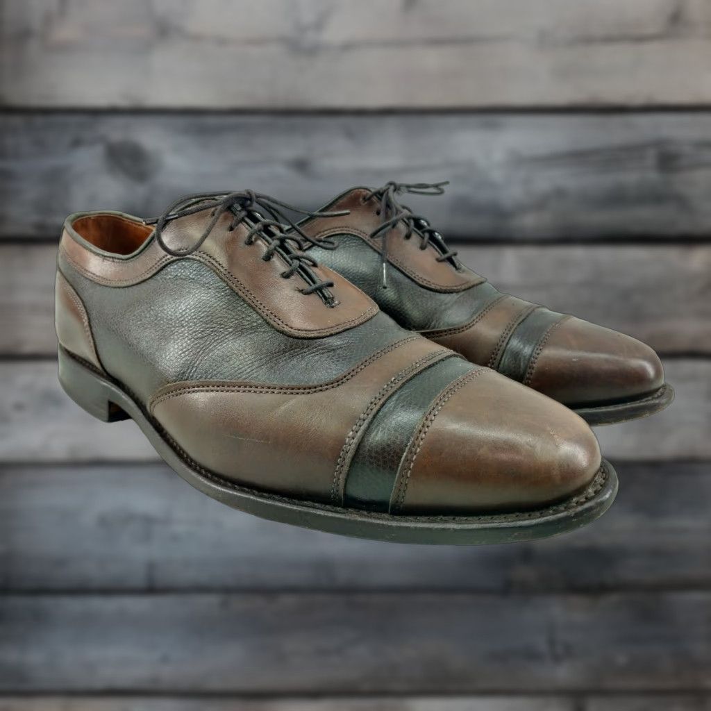 Allen Edmonds Allen Edmonds Oxfords Dress Brown Cap Toe Two Tone Leather Size 9.5 Mens Shoes Size ONE SIZE - 1 Thumbnail