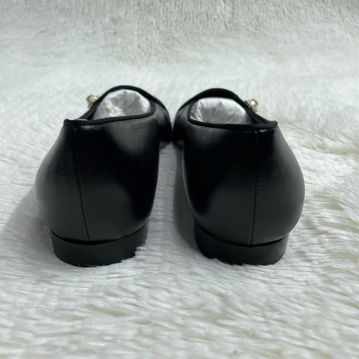 Chanel CHANEL Leather Round-Toe Slip-On Casual Flats K15 Size US 7 / IT 37 - 3 Thumbnail