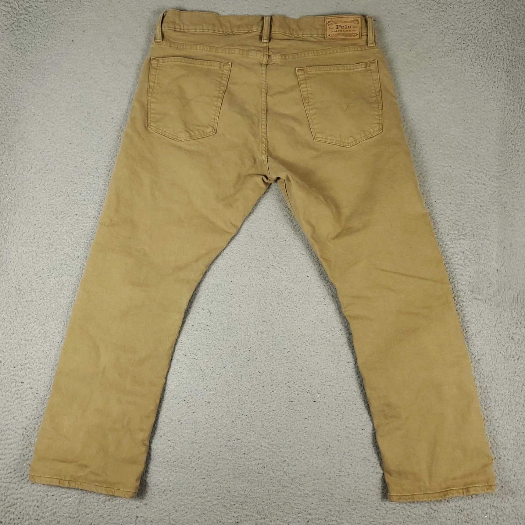 Polo Ralph Lauren Ralph Lauren Jeans Mens 35x27 Varick Slim Straight Leg Denim Pants Beige Brown cord Beige Size US 35 - 7 Thumbnail
