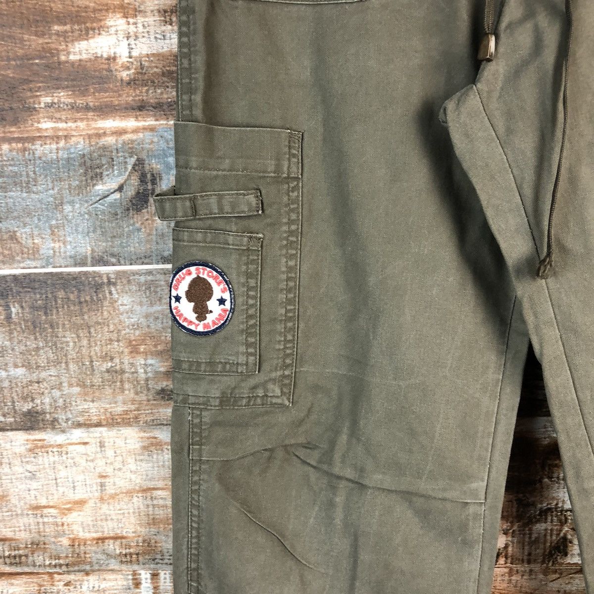 Japanese Brand Drug Store Green Cargo Multipocket Pants #A2418 Size US 27 - 9 Thumbnail