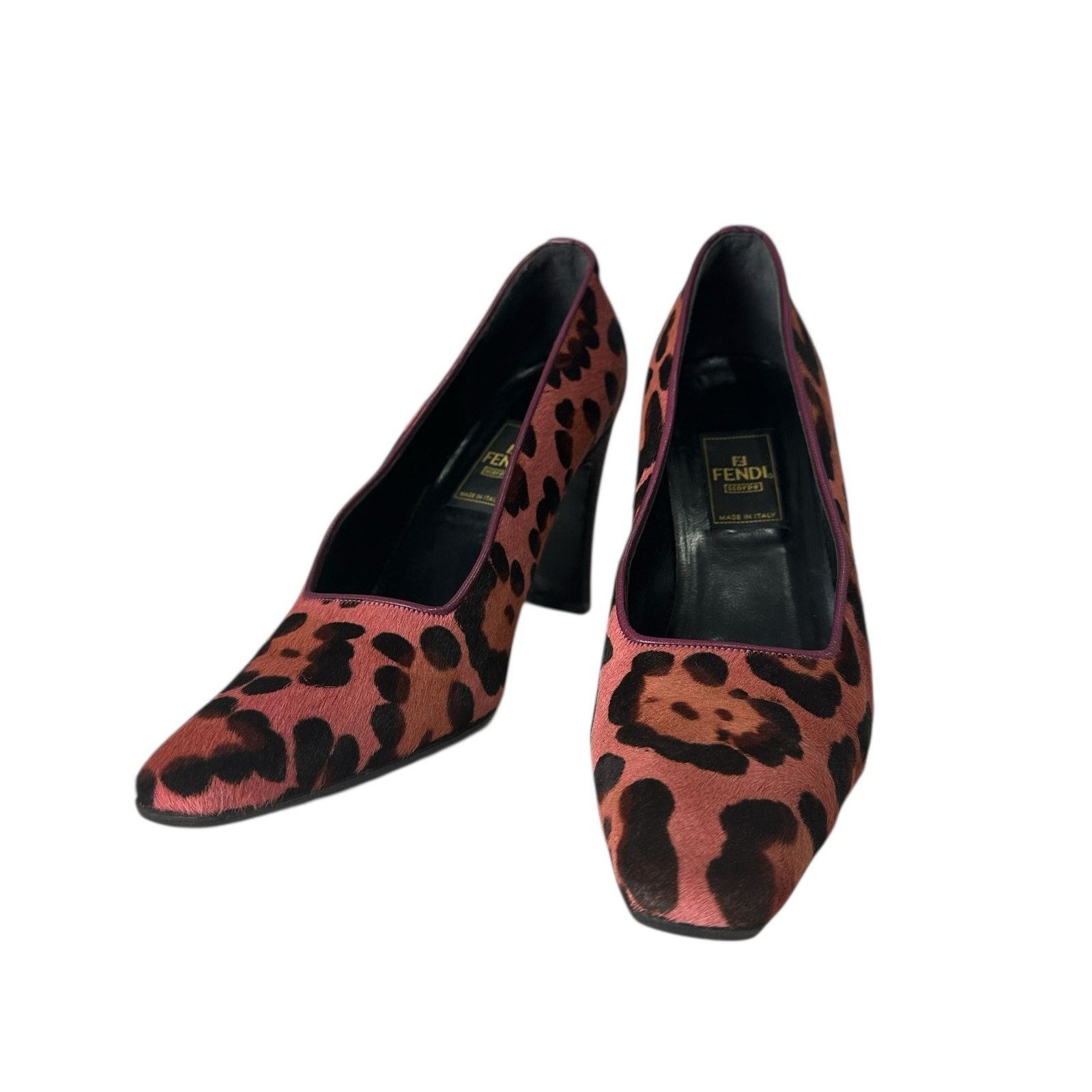 Fendi Fendi Vintage Leopard Print Heels Size US 6 / IT 36 - 1 Thumbnail