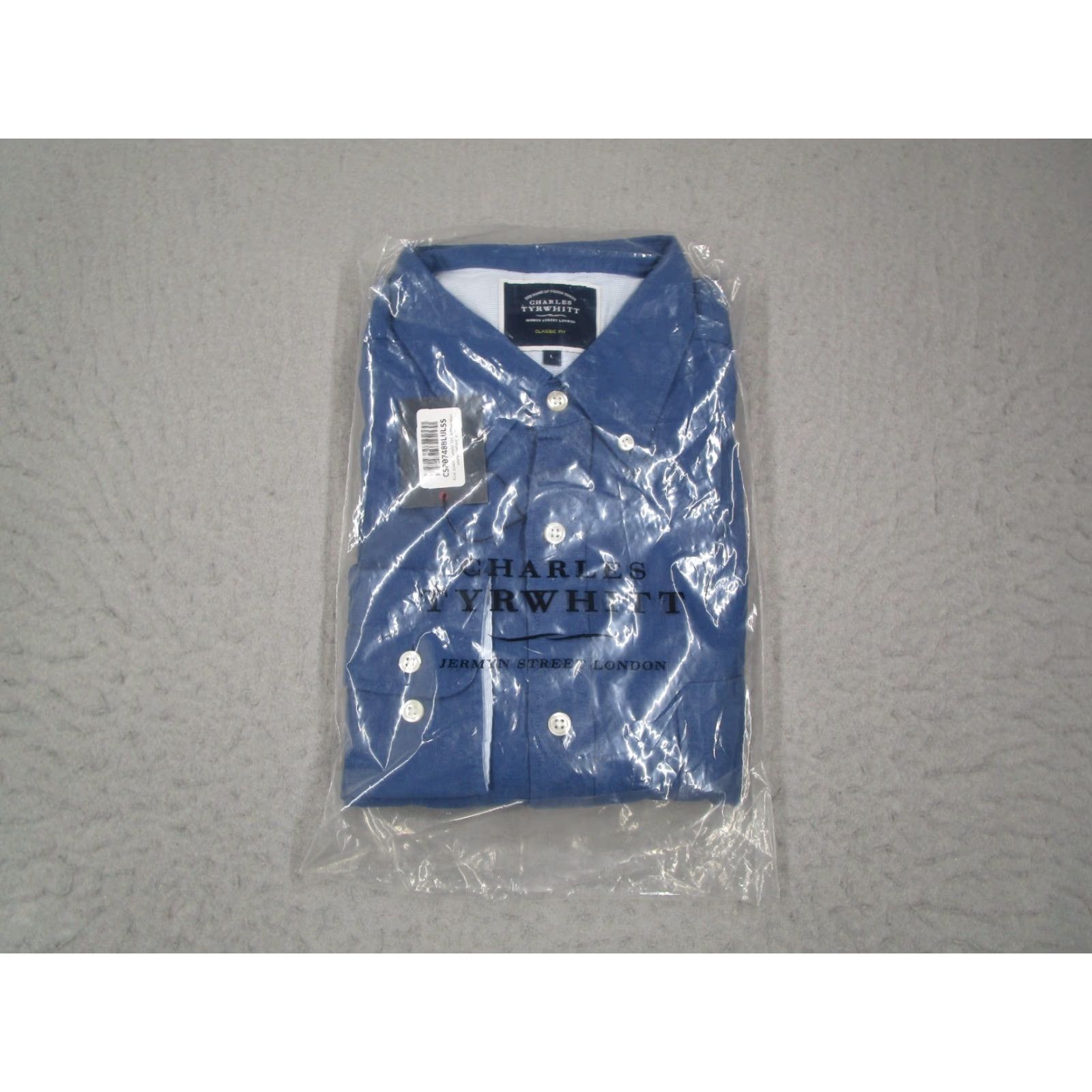 Charles Tyrwhitt Charles Tyrwhitt Dress Shirt Men Large Blue Classic Washed Oxford Long Sleeve Button-Down Classic Fit Size 42R - 3 Thumbnail