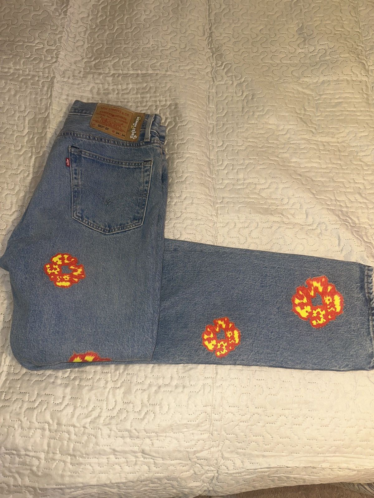 DENIM TEARS × Levi's DENIM TEARS X Offset Wreath Jeans Size US 34 / EU 50 - 7 Thumbnail