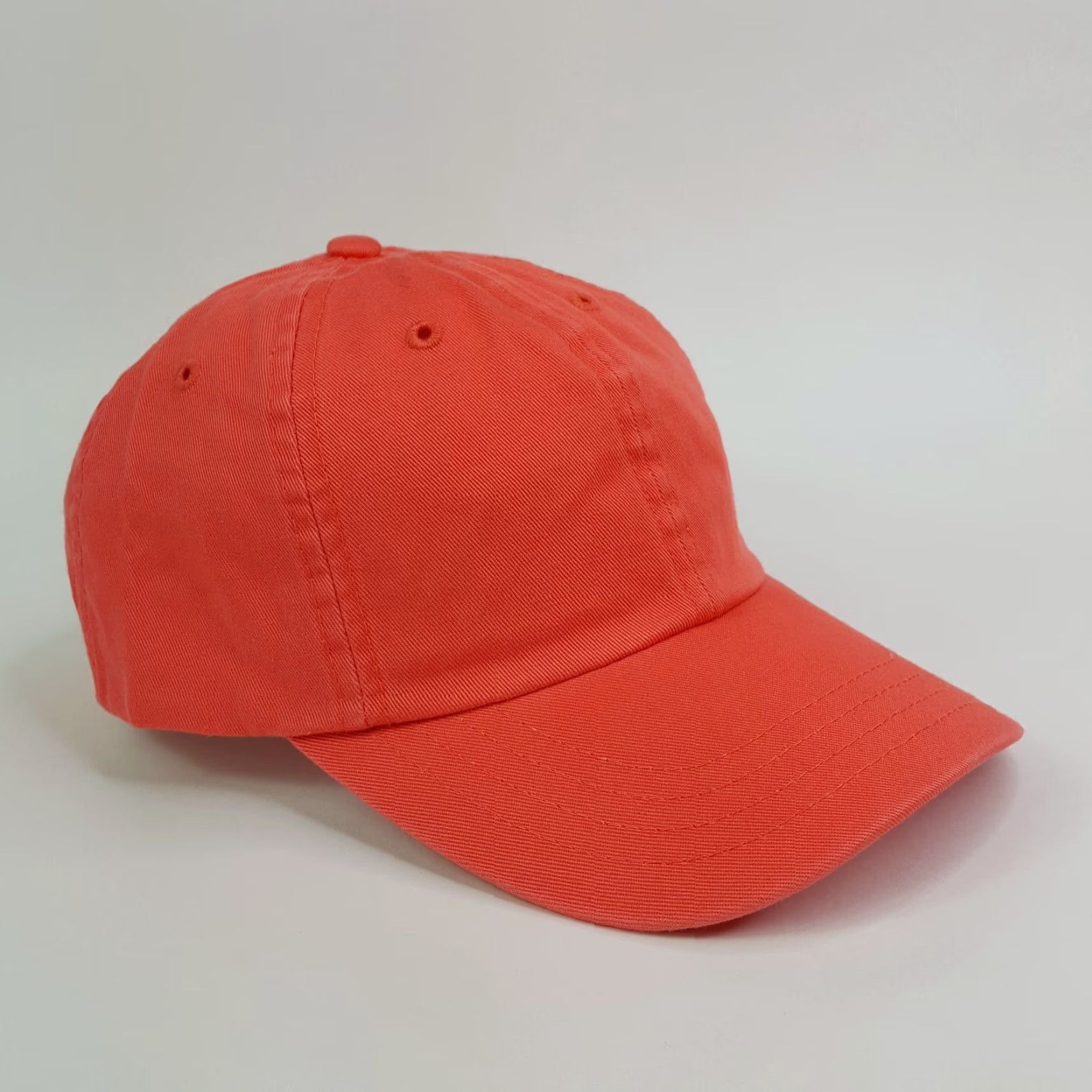 Russell Athletic VINTAGE Russell Athletic Orange Peach Adjustable Hat Baseball Cap Men Twill Cotton Embroidered Breathable Lightweight 90s University Sports Solid Cap Size ONE SIZE - 4 Thumbnail