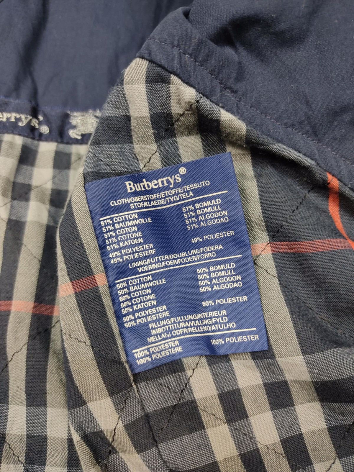 Burberry × Vintage VINTAGE 90s Burberrys Faded Navy Blue Jacke Size US XL / EU 56 / 4 - 7 Thumbnail