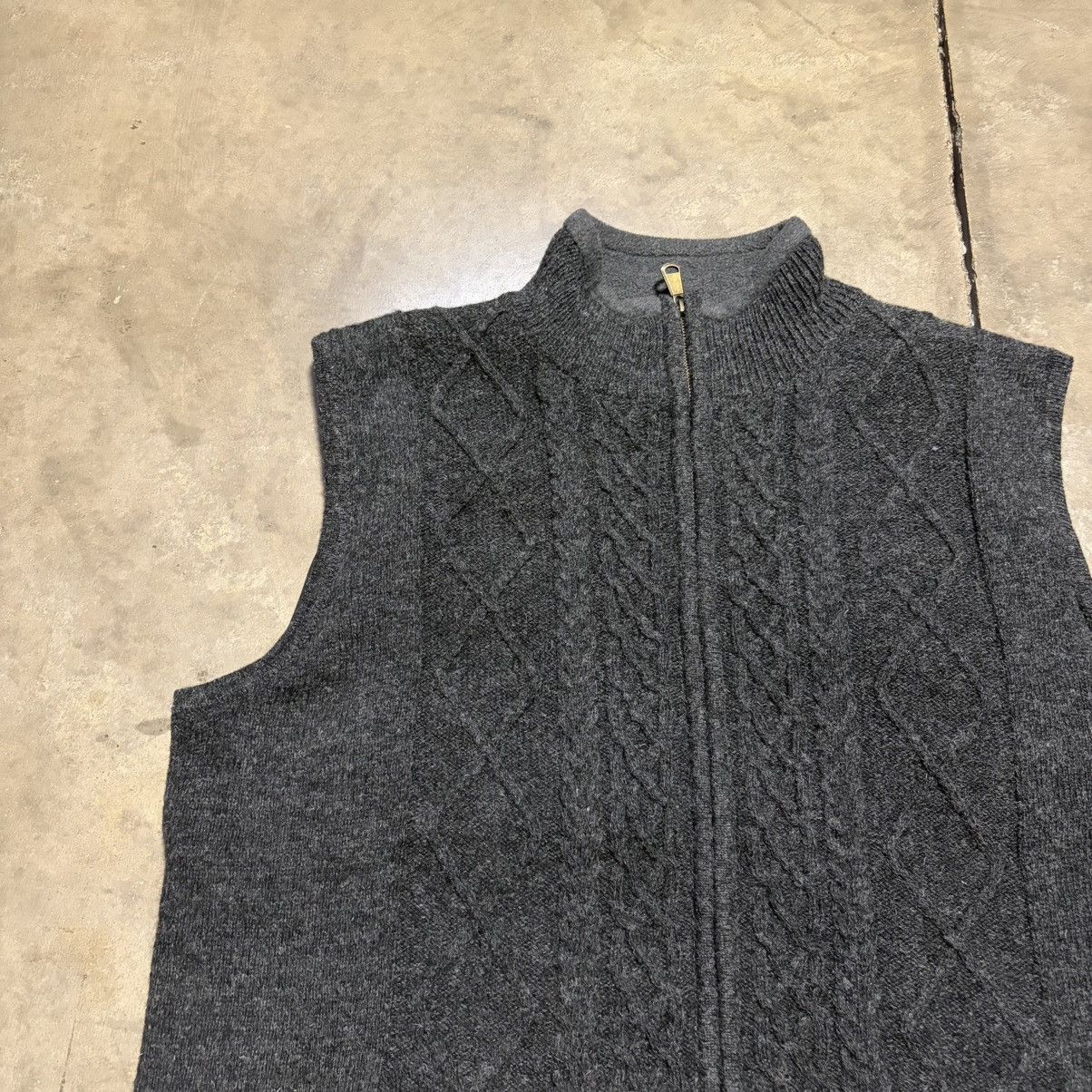 Aran Sweater Market Aran Sweater Market Wool Vest Cable Knit Zip Up Fisherman Size US XXL / EU 58 / 5 - 3 Thumbnail