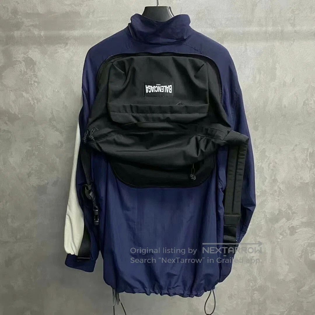 Balenciaga Balenciaga White Blue Logo Jacket XS. Size US XS / EU 42 / 0 - 2 Thumbnail