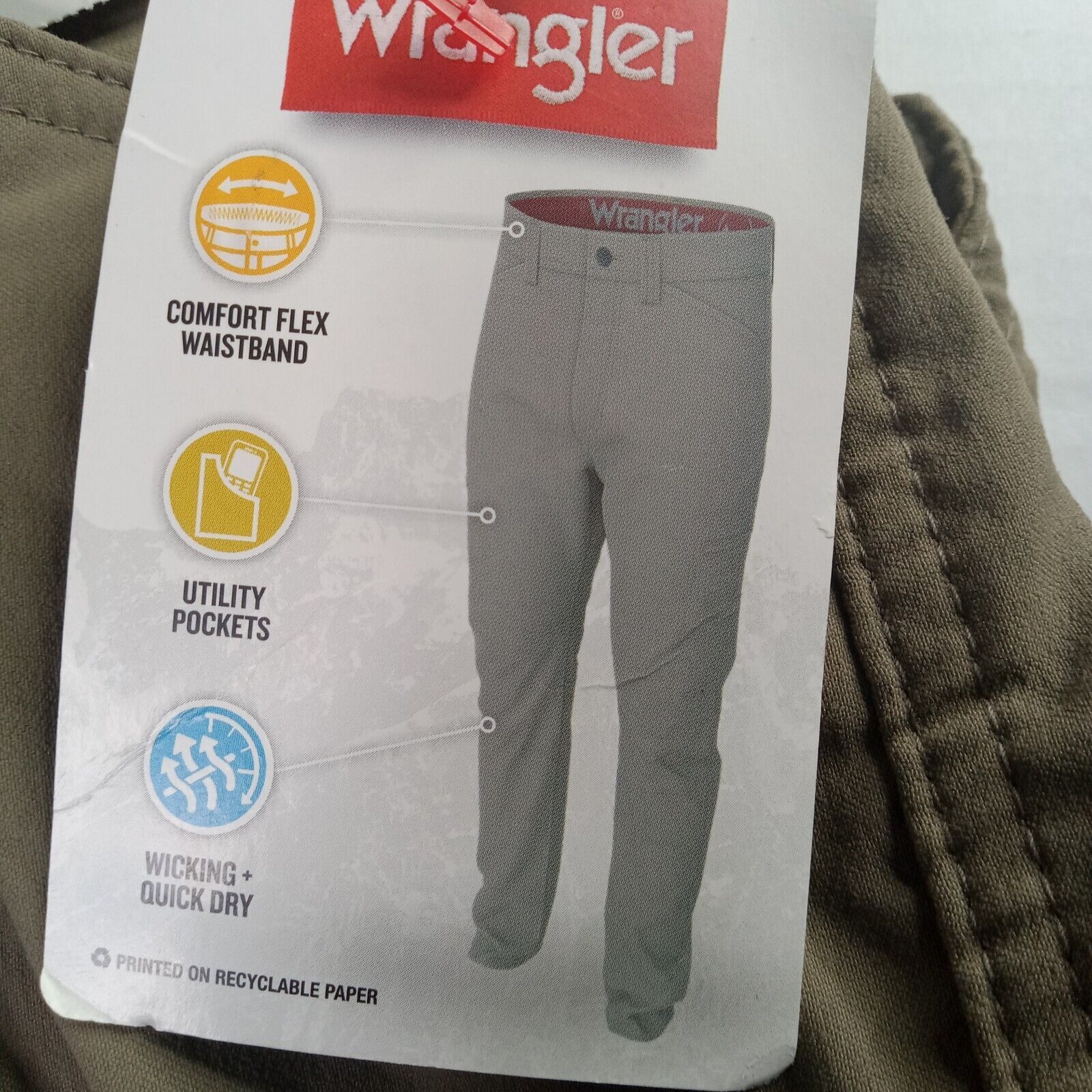 Wrangler Wrangler Cargo Pants Men's 44x30 Brown Flex Outdoors Size US 44 / EU 60 - 3 Thumbnail