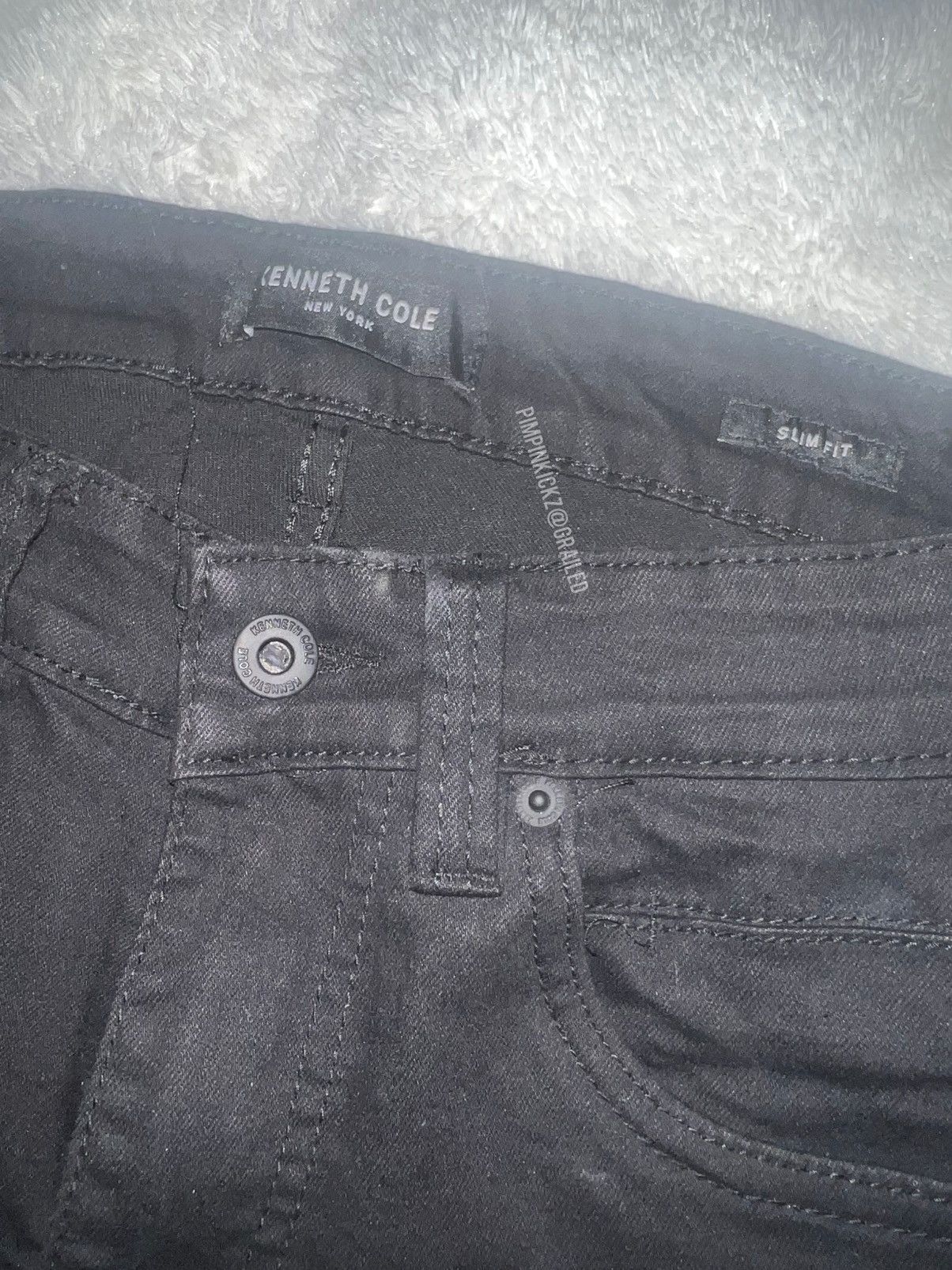 Kenneth Cole Mens Kenneth Cole black denim jeans Size US 28 / EU 44 - 1 Thumbnail