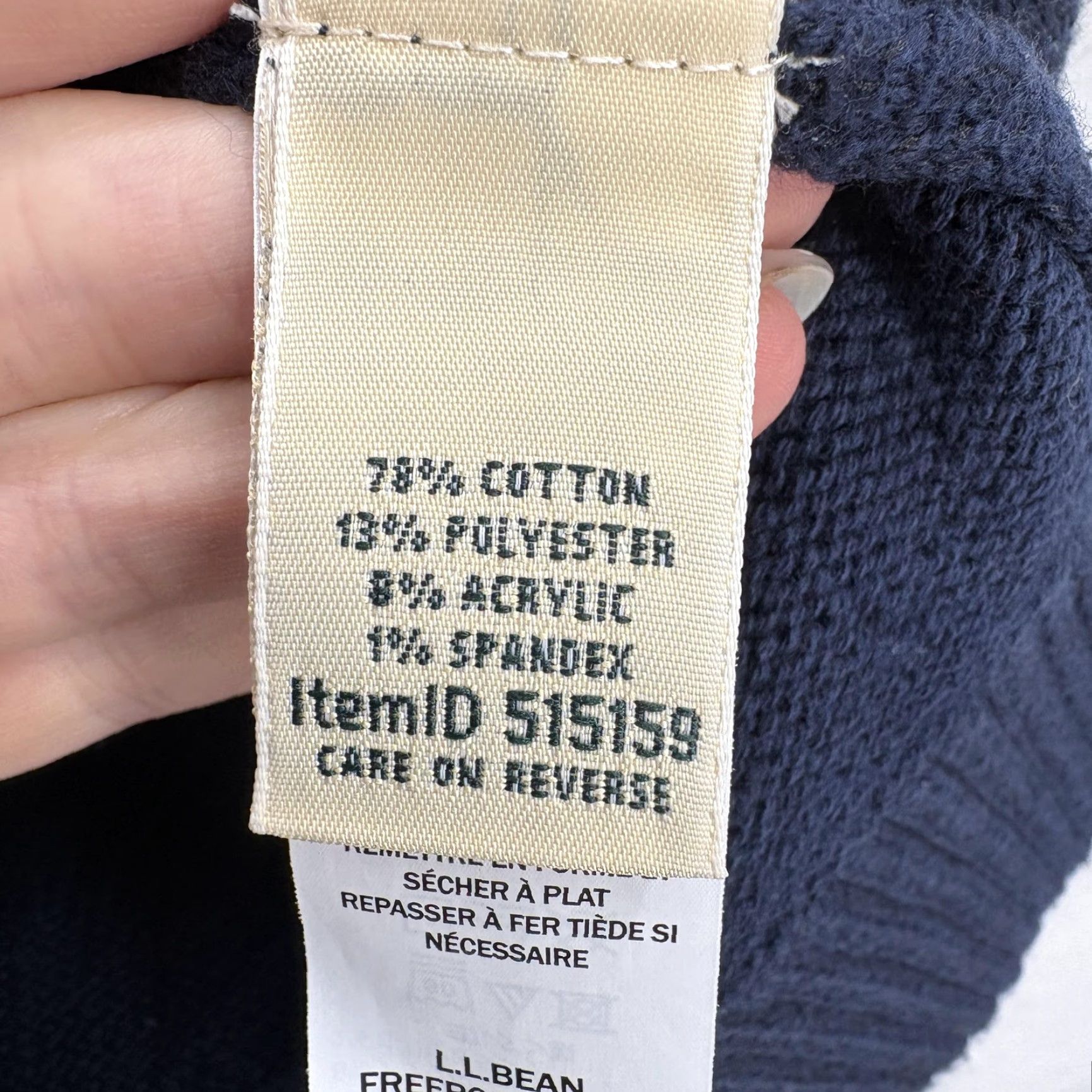 Vintage L.L.Bean Sweater Womens Medium Blue Turtleneck Waffle-Knit Pullover All-Day Casual Knit Size M / US 6-8 / IT 42-44 - 5 Thumbnail