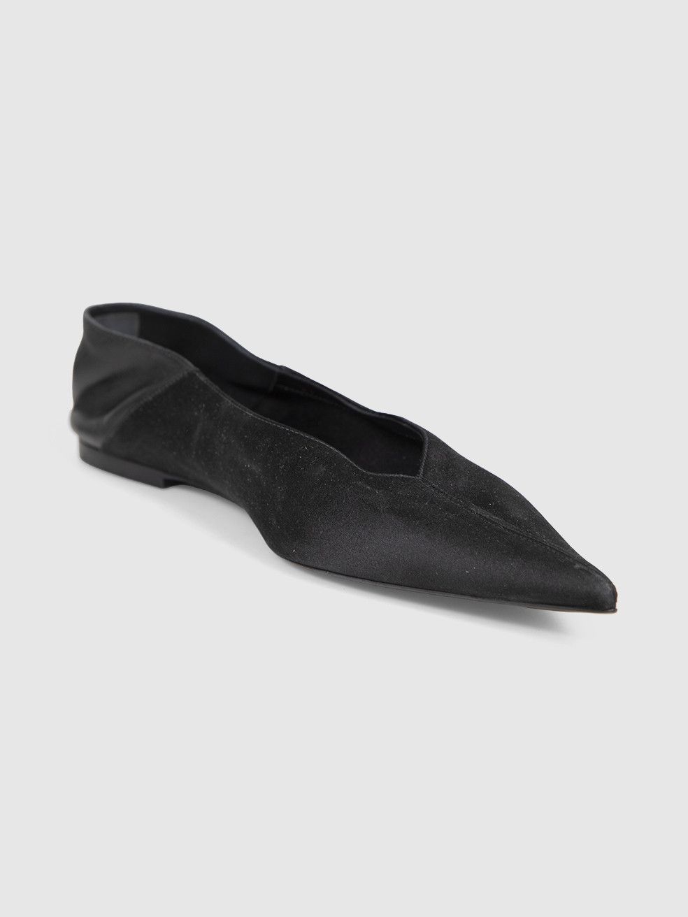 Saint Laurent Paris Black Satin Pointed Toe Flats Size US 8.5 / IT 38.5 - 1 Thumbnail