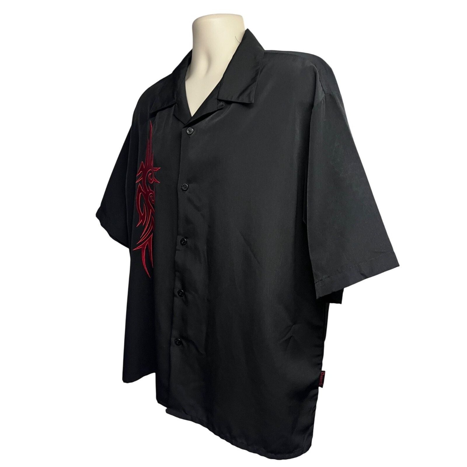 Dragonfly Dragonfly Mens Black Vintage Rockabilly Button Up Shirt XL Size US XL / EU 56 / 4 - 3 Thumbnail