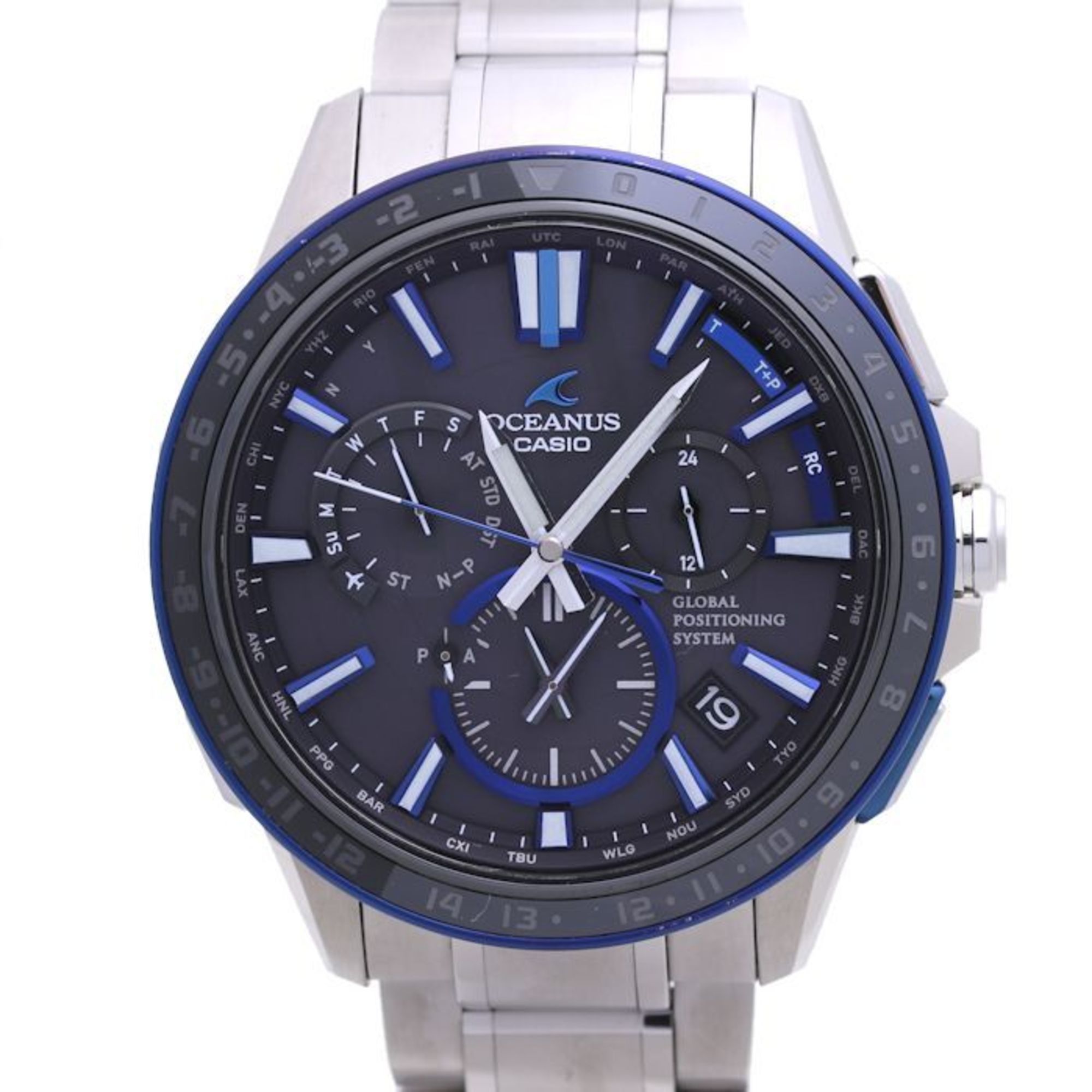 image of Casio Oceanus Gps High Brat Radio Solar Ocw-G1200-1Ajf Men's 38350 Watch in Black