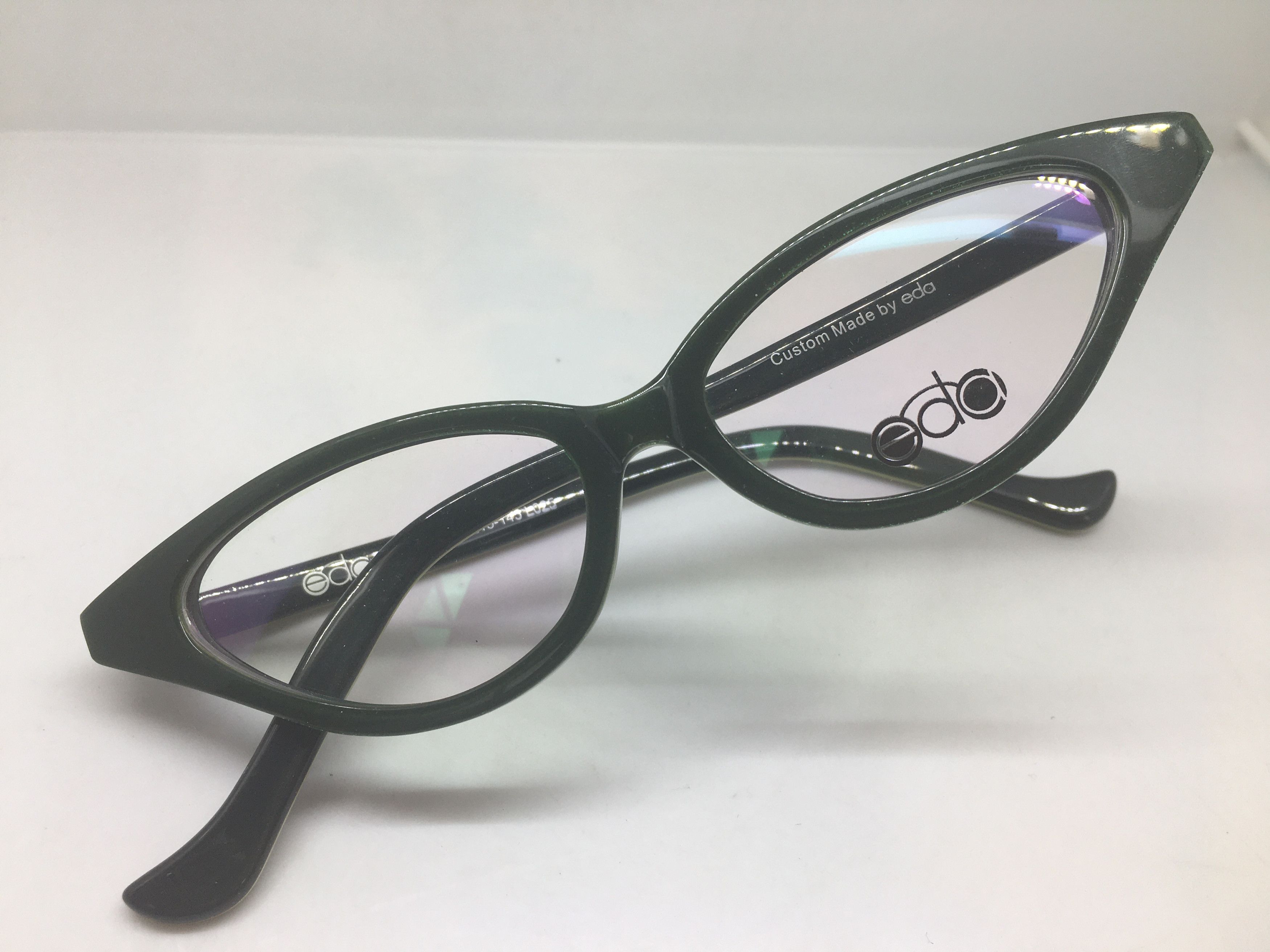 Other eda Green Black Cateye Eyeglasses Frame Diva Girls Size ONE SIZE - 1 Thumbnail