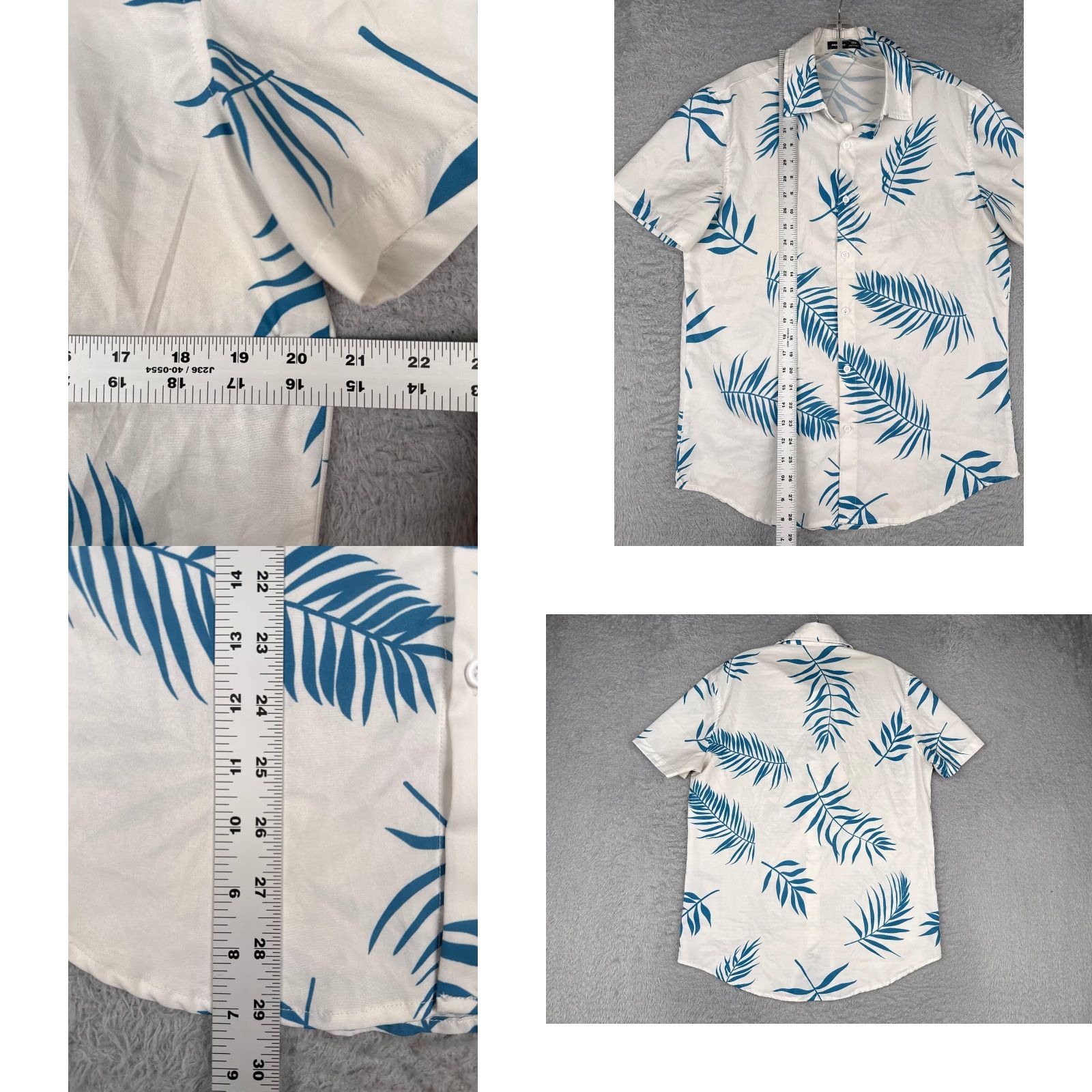 Vintage VINTAGE Manfinity Shirt Men Medium White Blue Palm Leaf Polyester Blend Hawaiian READ Size US M / EU 48-50 / 2 - 8 Thumbnail