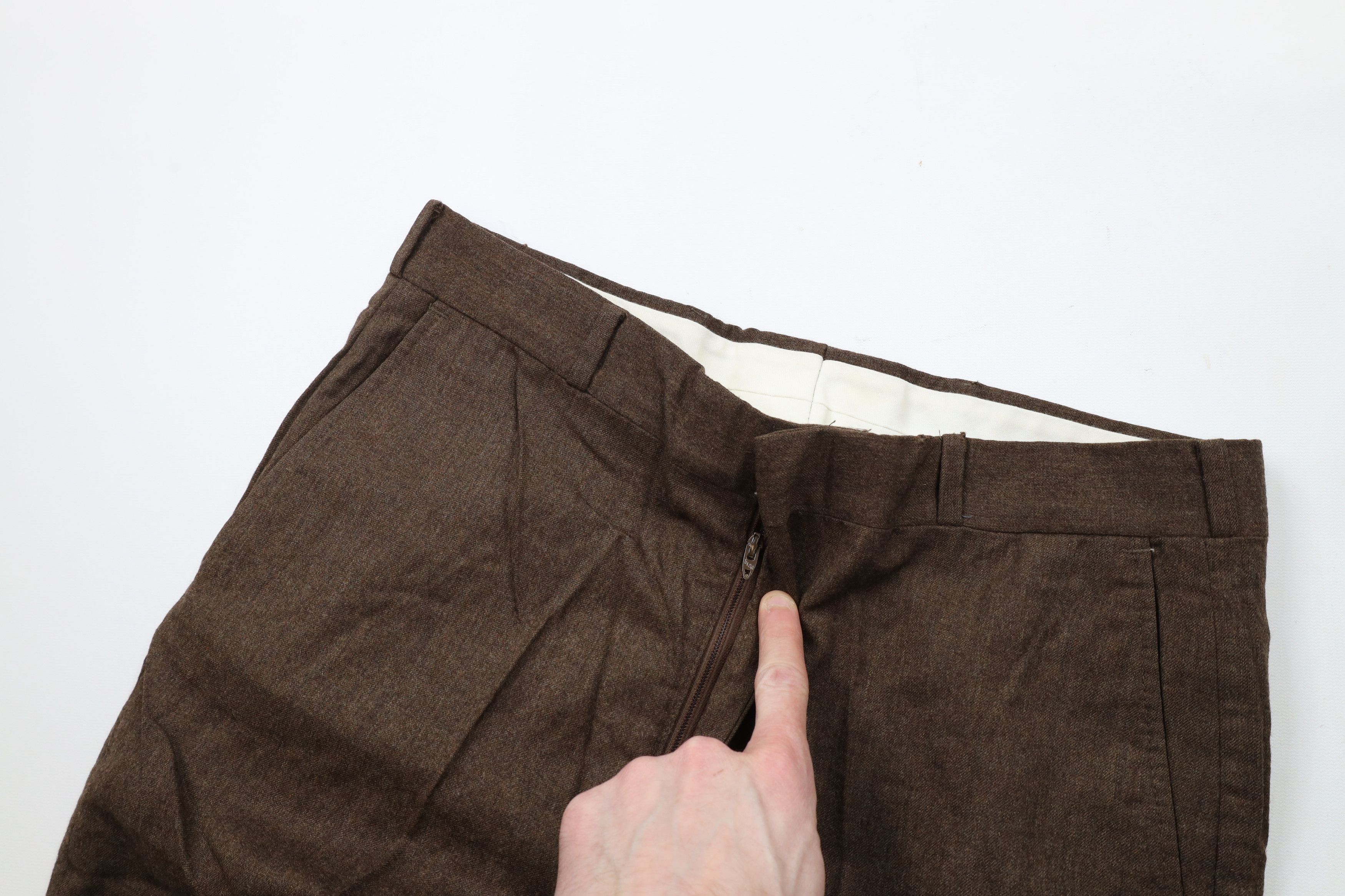 Vintage Vintage 70s Streetwear Blend Flared Chino Pants Brown USA Size US 32 / EU 48 - 7 Thumbnail