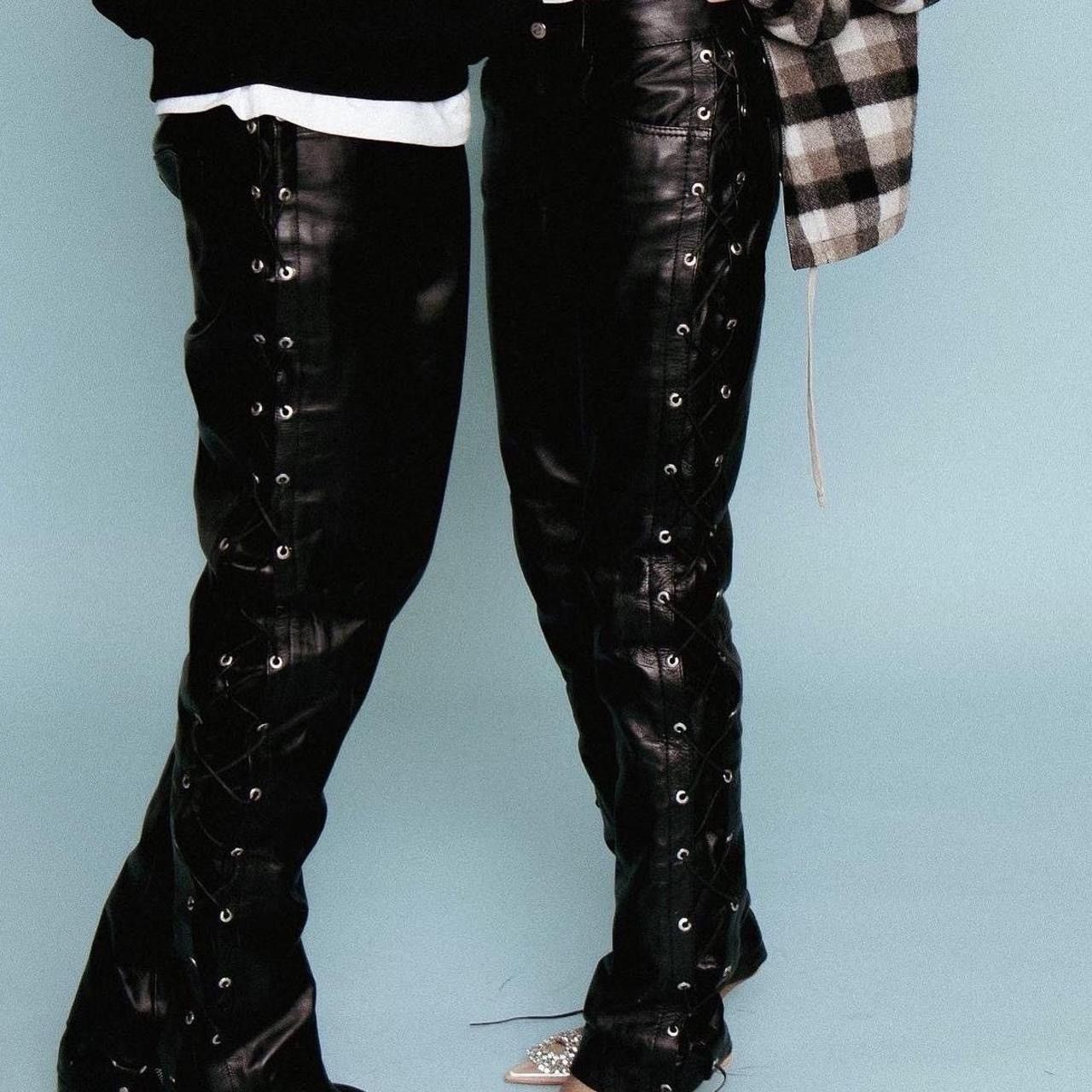 Other Nyrva laced up leather pants Size 26" / US 2 / IT 38 - 2 Thumbnail