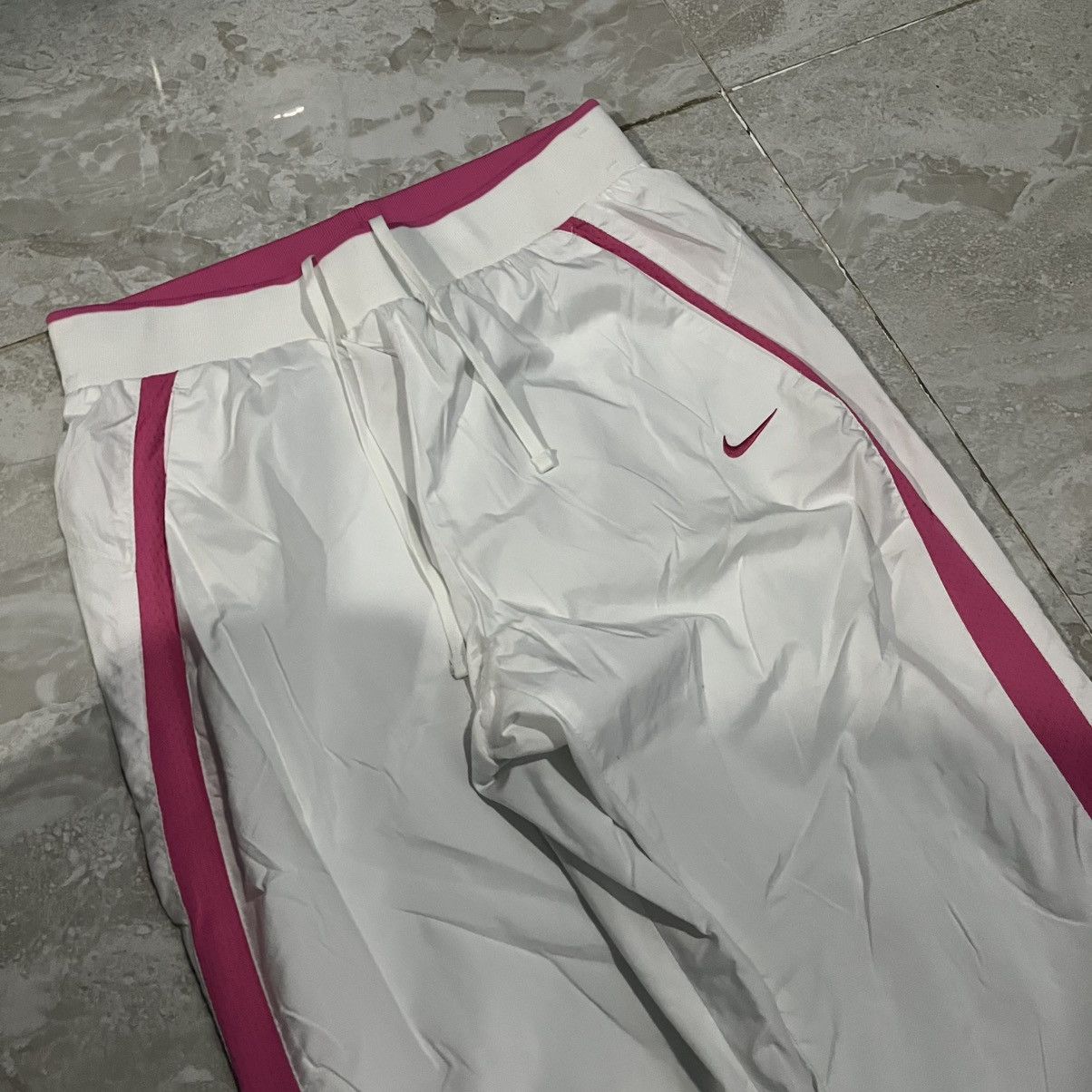 Nike Nike Women White Pink Track Pant Size 27" / US 4 / IT 40 - 3 Thumbnail