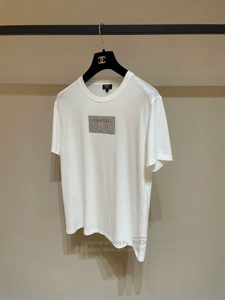 Chanel Chanel Monte Carlo letter rhinestone T-shirt Size S / US 4 / IT 40 - 4 Thumbnail