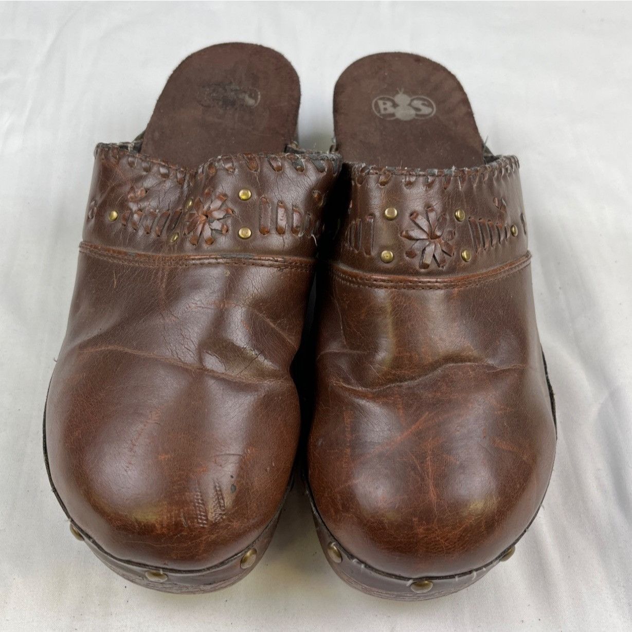Other B.S Vintage Women's Brown Leather Shoes/Clogs Sz 8 SKU 4345 Size US 8 / IT 38 - 1 Thumbnail