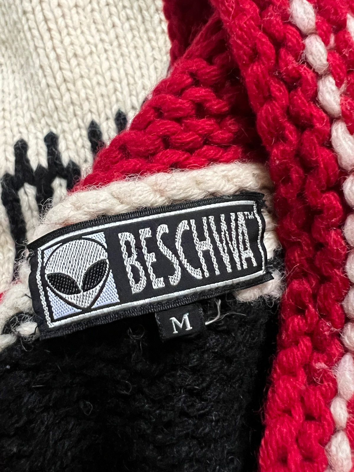 Alien Workshop × Vintage Vintage 90s Beschwa 👽 Zipper Knit Sweater Size US M / EU 48-50 / 2 - 9 Thumbnail