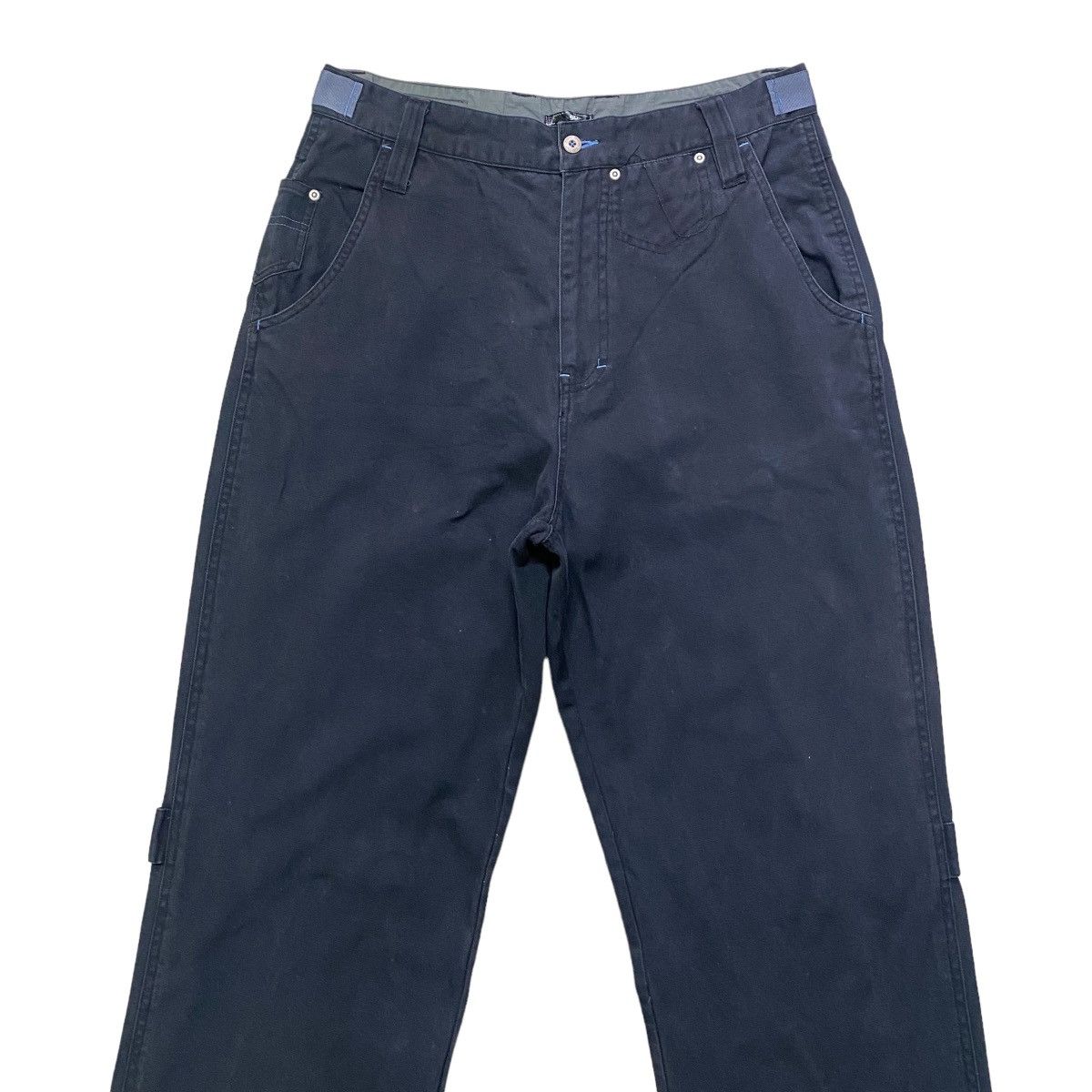 Japanese Brand SOLJAH Velcro Strap Baggy Pants Similar Girbaud Size US 32 / EU 48 - 3 Thumbnail