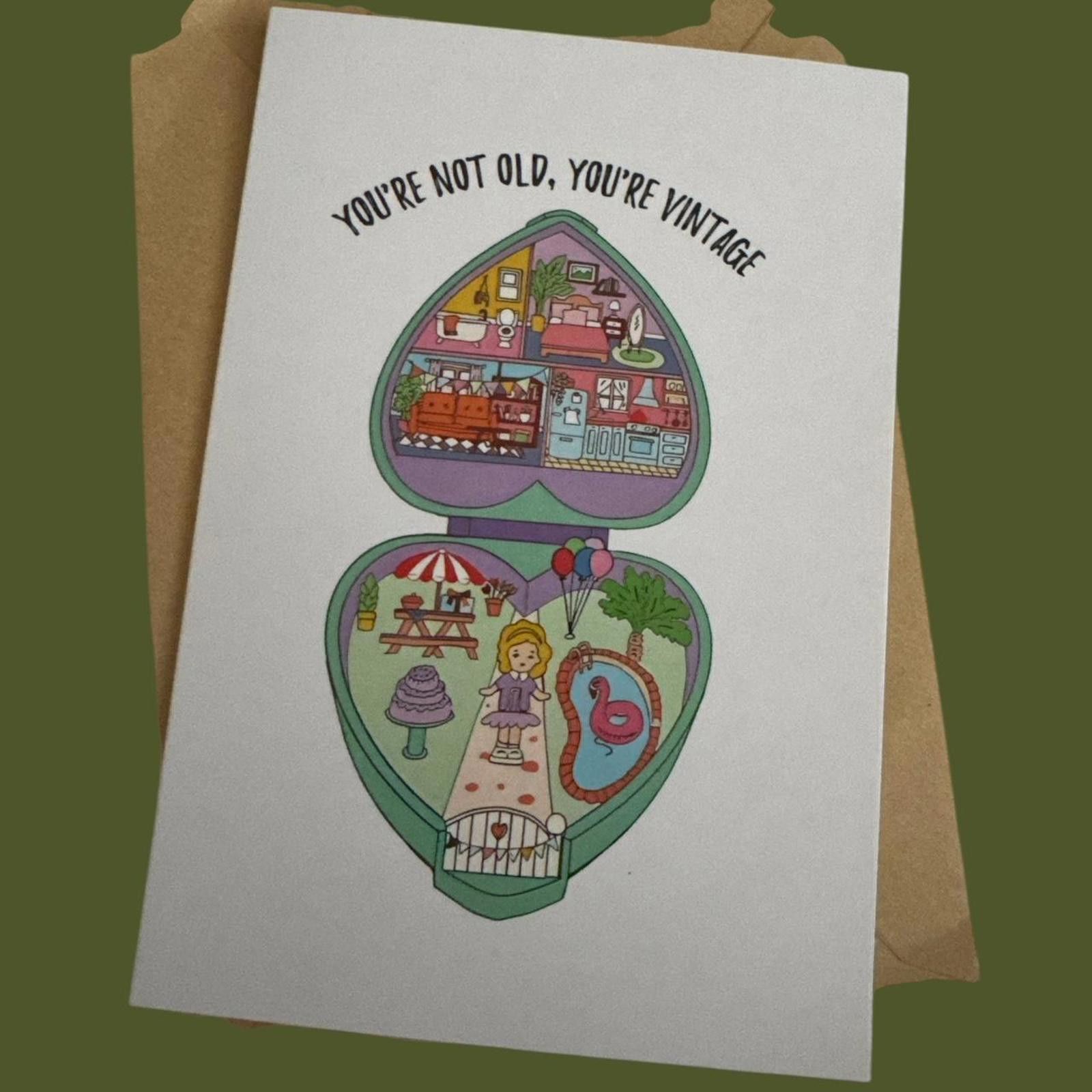 Other You’re Not Old, You’re Vintage - Polly Pocket Birthday Card Size ONE SIZE - 1 Preview