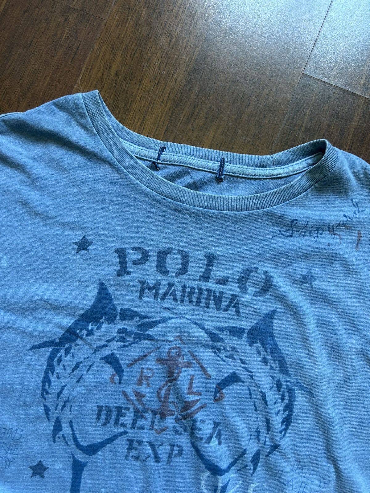 Polo Ralph Lauren Vintage Polo Ralph Lauren Marina Faded T-shirt Men’s Size XL Size US XL / EU 56 / 4 - 4 Thumbnail