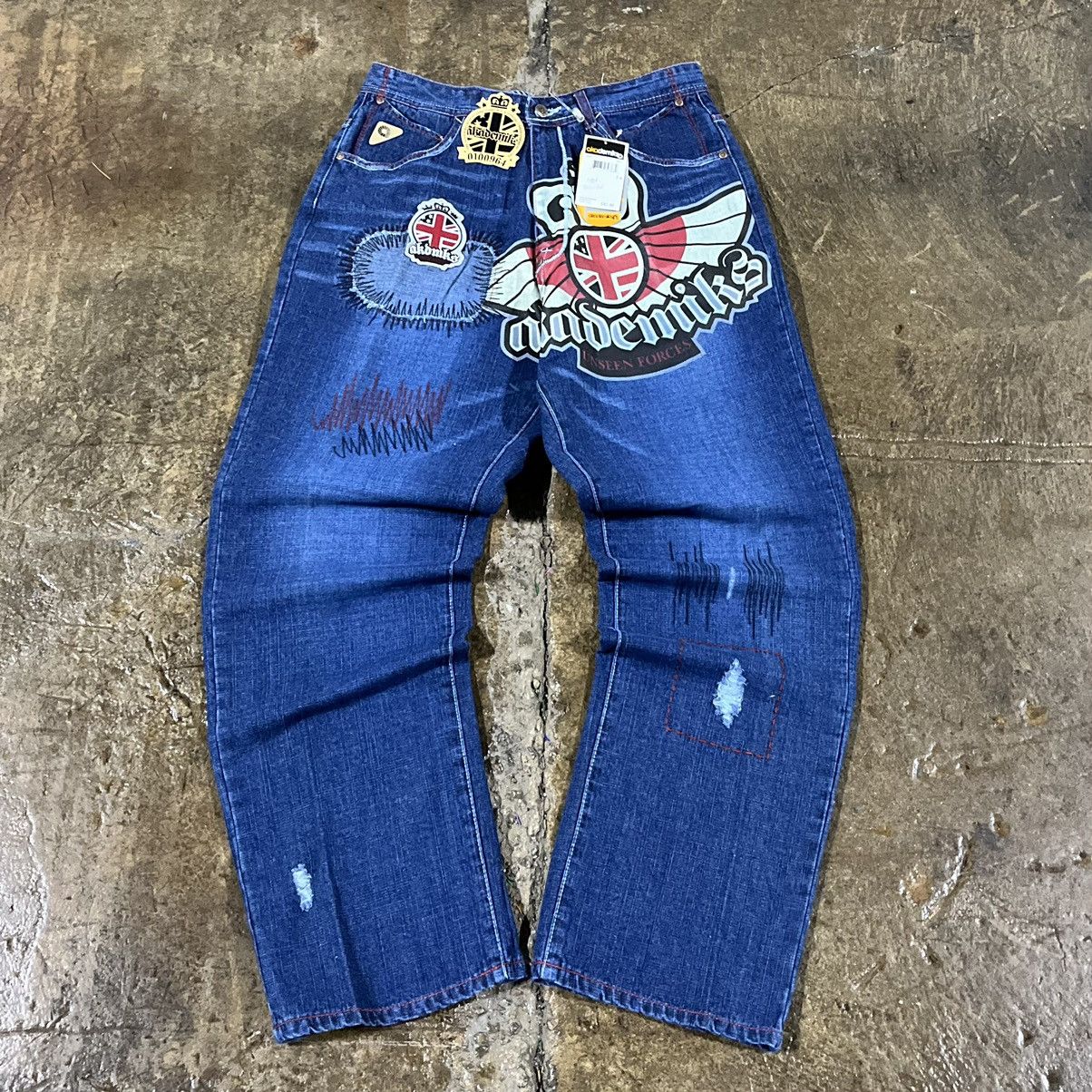 パンツ akademiks sk8 baggy jeans y2k jnco rave Akademiks × Vintage Crazy Vintage Y2K Baggy Jeans Faded JNCO