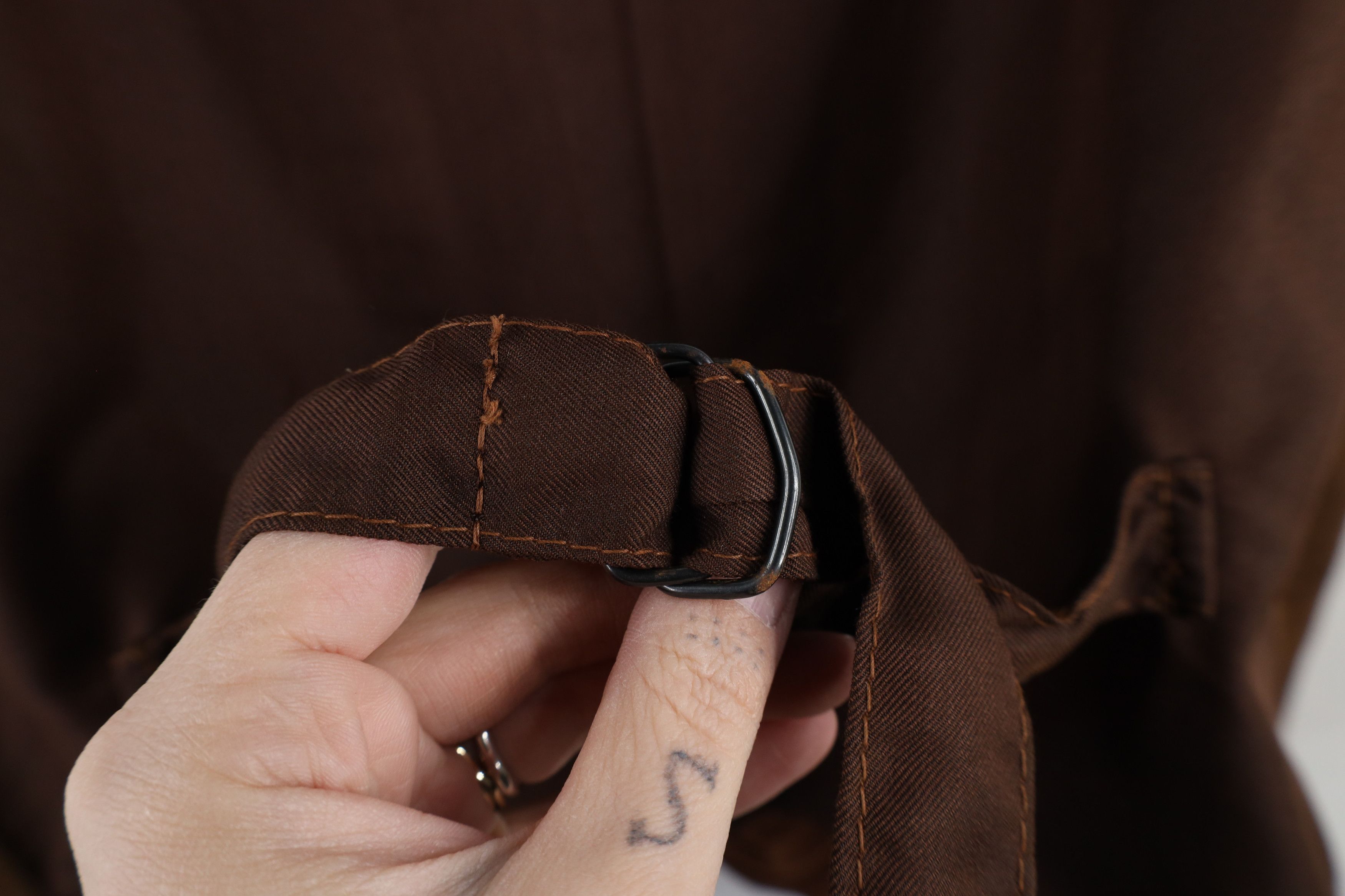 Vintage Vintage 90s Streetwear Suede Leather Buckle Back Vest Jacket Size US XXL / EU 58 / 5 - 11 Thumbnail