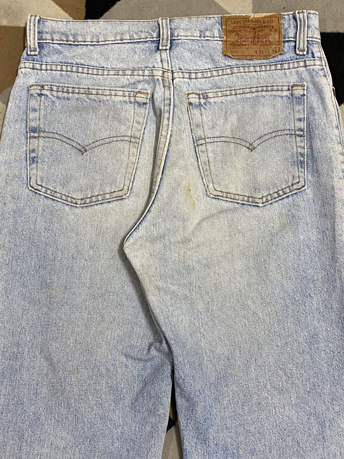 Levi's Vintage Clothing Vintage Levis 510 90’s Faded Wash Distressed Jeans Size US 30 / EU 46 - 4 Thumbnail