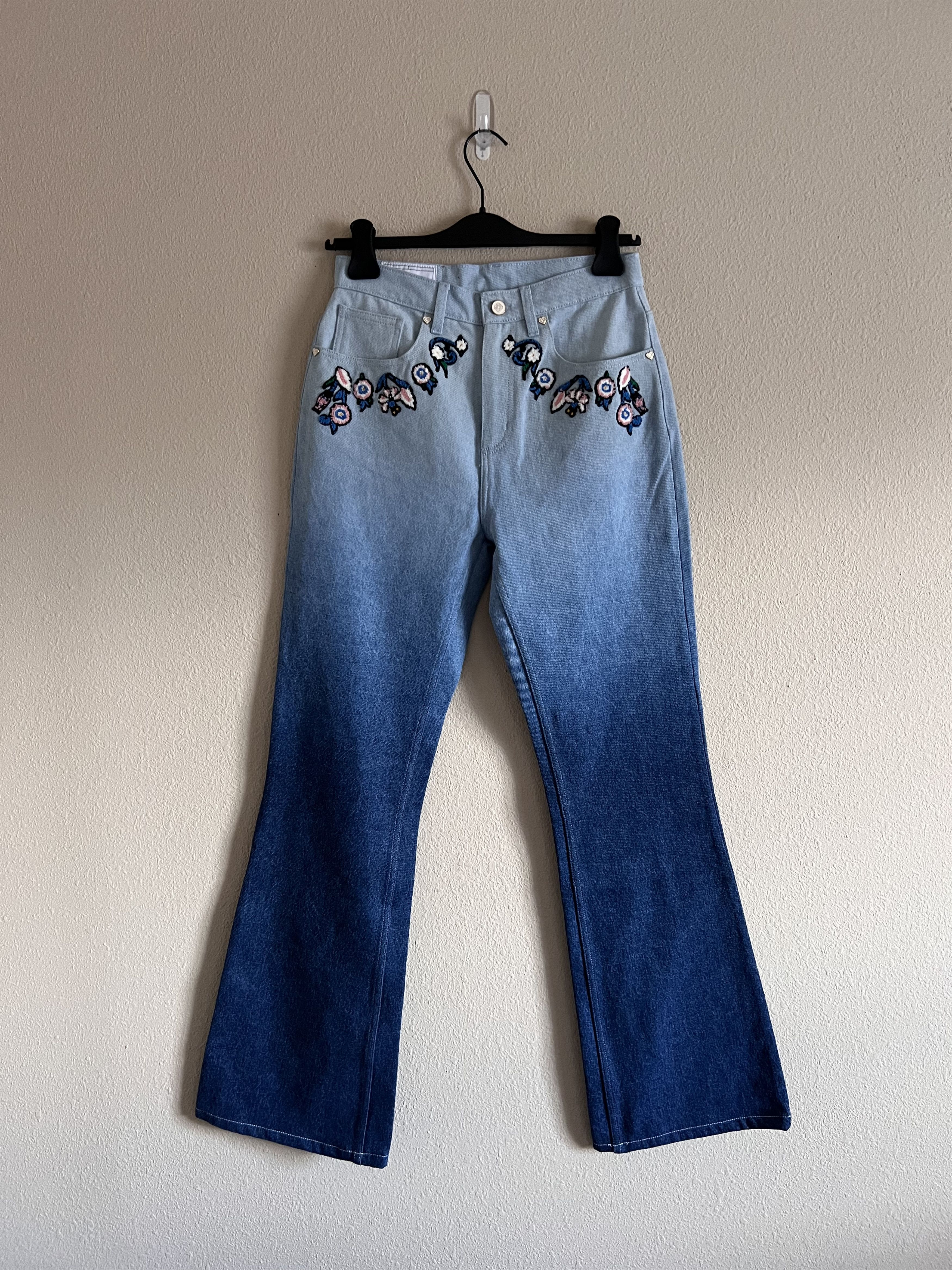 Casablanca Casablanca Gradient Floral Embroidery Denim Jeans Size US 30 / EU 46 - 1 Thumbnail