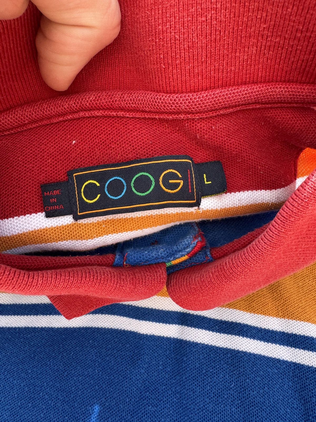 Coogi Coogi Polo Shirt Vintage Hippie Avant Garde Size US L / EU 52-54 / 3 - 3 Thumbnail