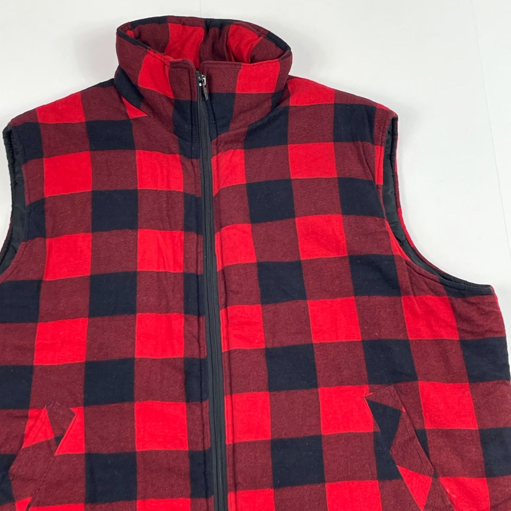 Vintage VINTAGE Woodland Vest Mens Large Red Flannel Full Zip Hunting Hiking Ski Buffalo Size US L / EU 52-54 / 3 - 3 Thumbnail