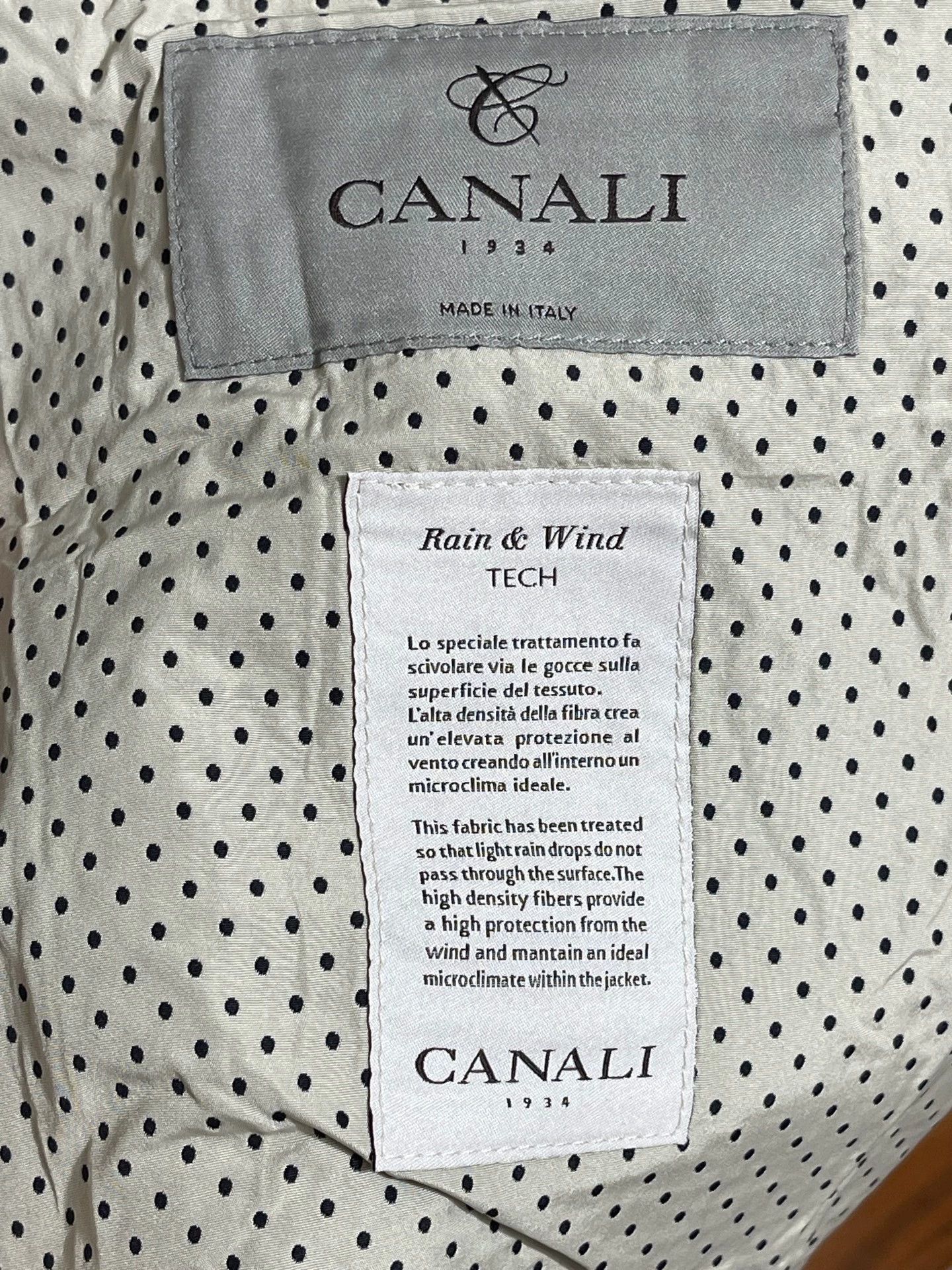 Canali Canali Slim Navy White Polka Dot Jacket 50 Italian Size US M / EU 48-50 / 2 - 7 Thumbnail