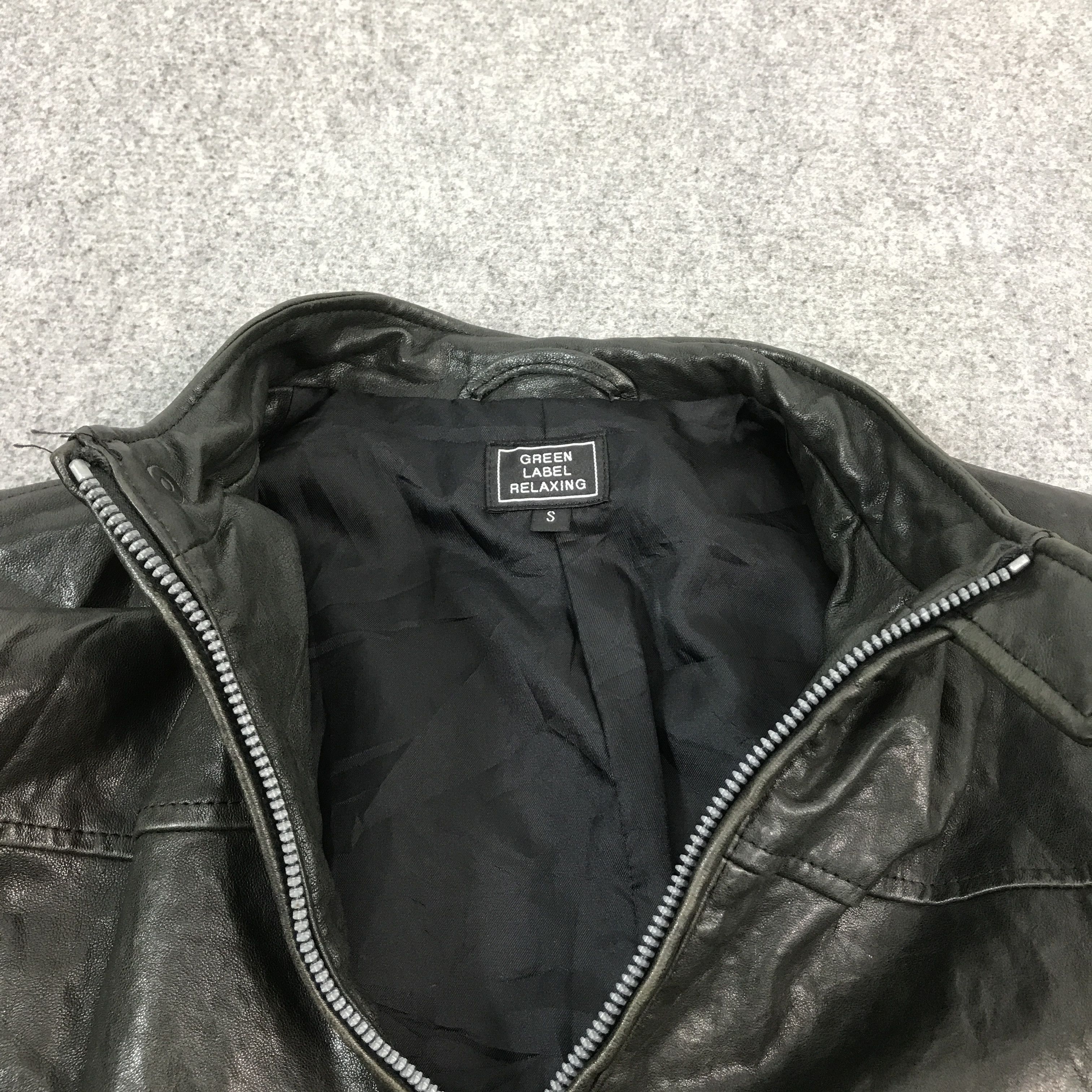 Tornado Mart JAPAN DESIGN BIKER GREEN LABEL RELAXING LEATHER JACKET Size US S / EU 44-46 / 1 - 7 Thumbnail