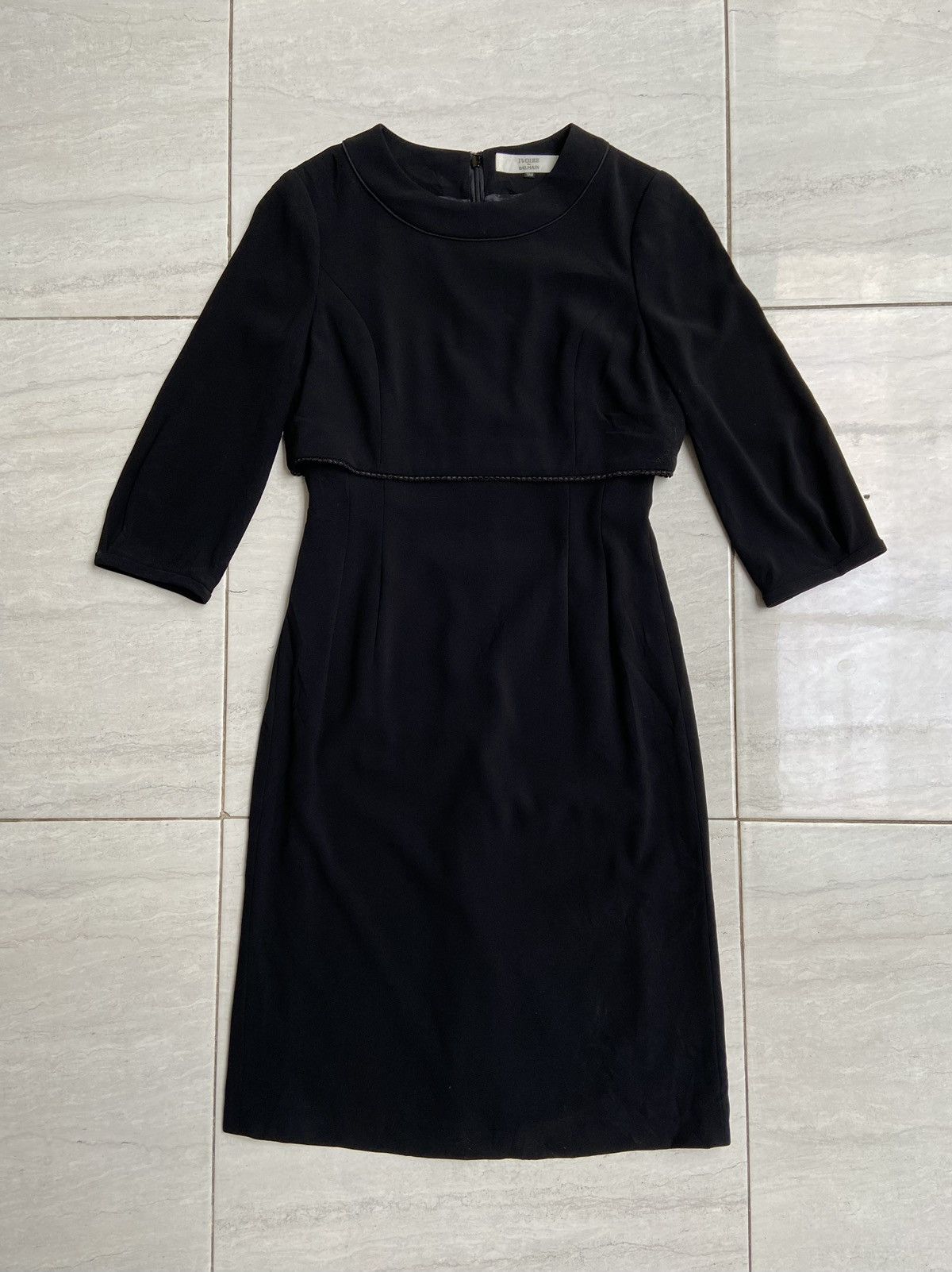 Balmain IVOIRE De BALMAIN Black Dress Size XS / US 0-2 / IT 36-38 - 6 Thumbnail