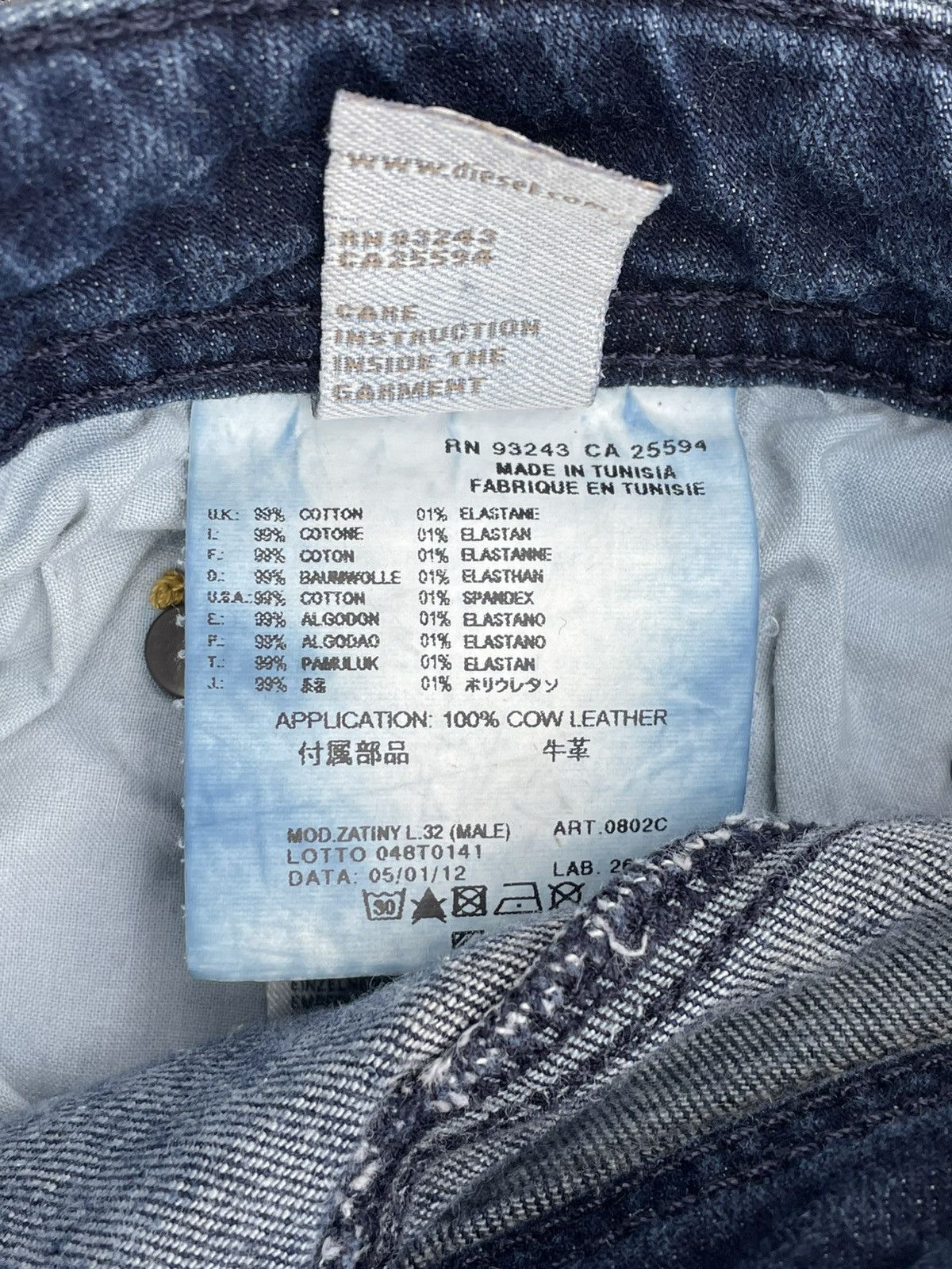 Diesel Diesel Stretch Riveted Jeans Size US 34 / EU 50 - 8 Thumbnail
