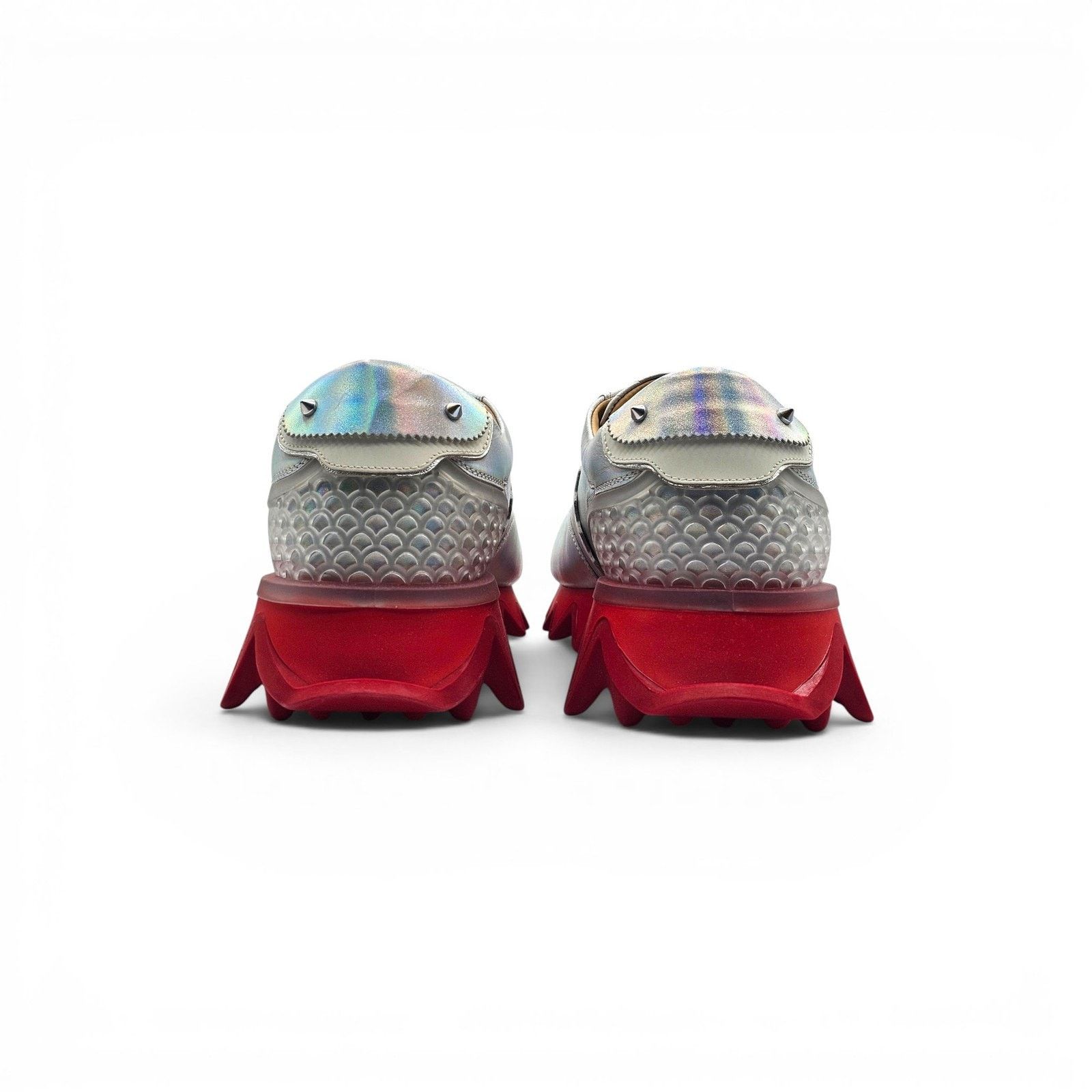 Christian Louboutin Astroloubi Silver Iridescent Red Bottom Sneakers EU 42 US 9 Size US 9 / EU 42 - 4 Thumbnail